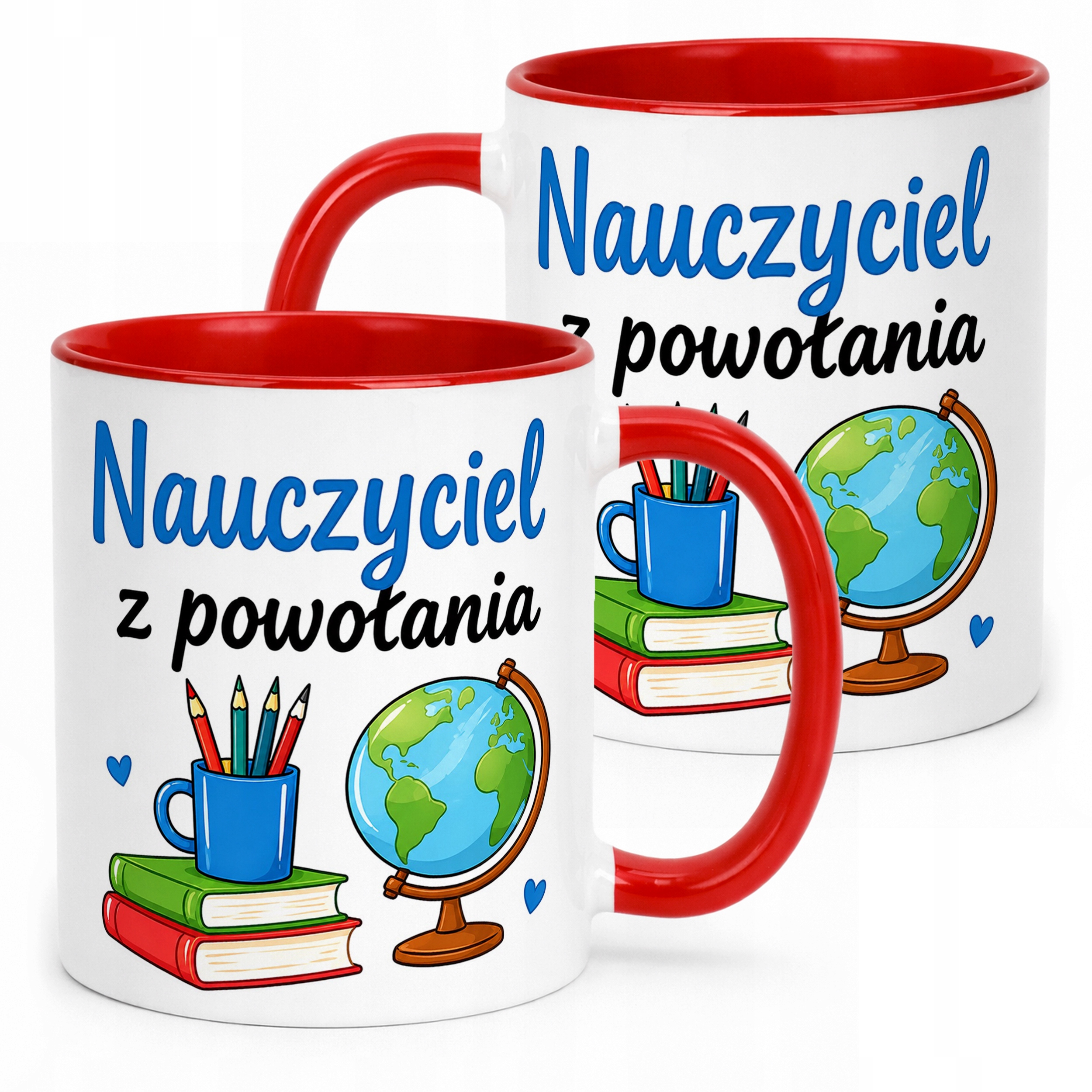 Kubek Czerwony Dzień Nauczyciela Dla Nauczyciela Prezent Upominek