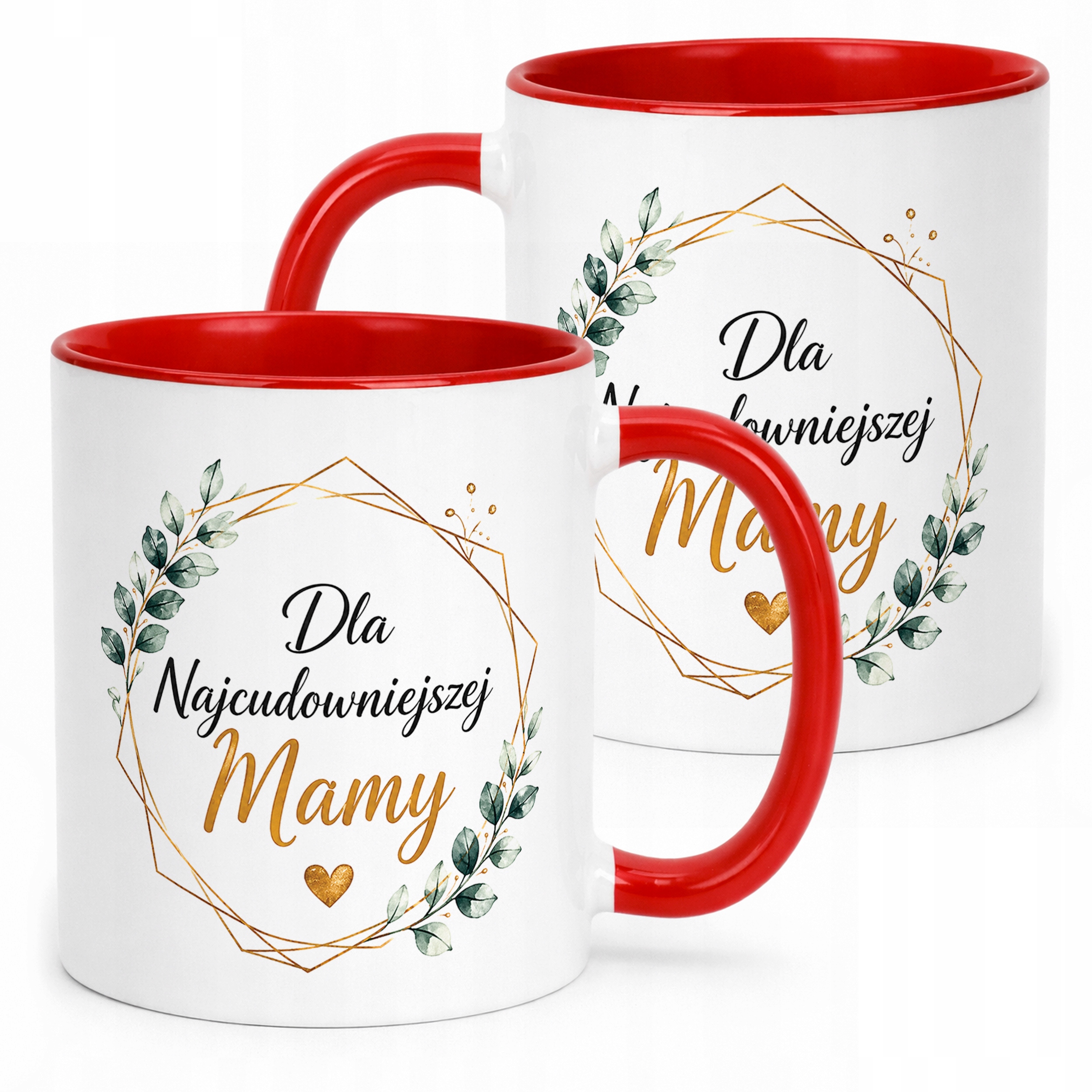 Kubek czerwony prezent dla mamy na Dzień Matki idealny upominek dla mamy