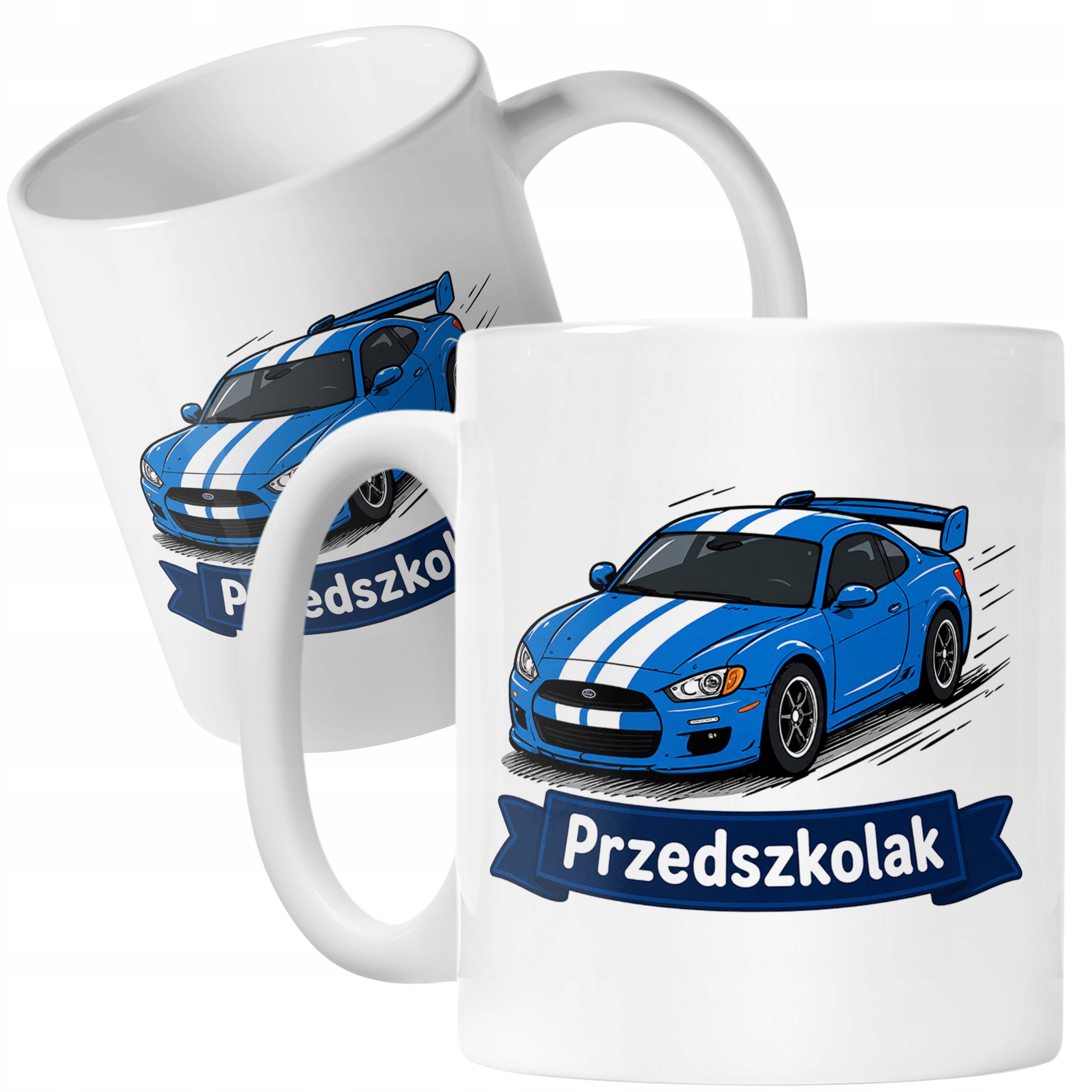 Biały Kubek z nadrukiem Przedszkolak Szkoła Dla Dzieci Prezent