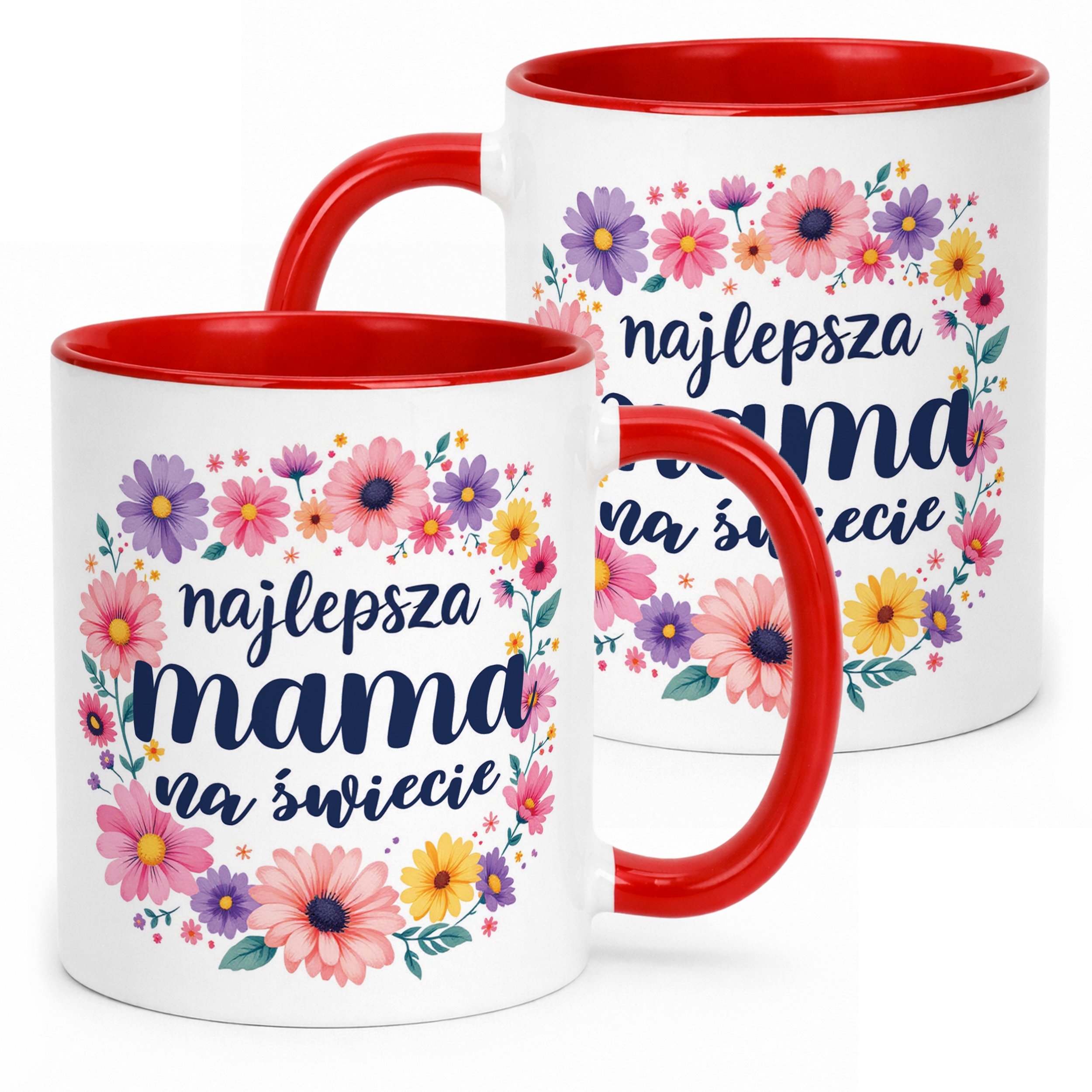 Kubek Czerwony Dzień Matki Dla Mamy Prezent Najlepsza Mama na Świecie
