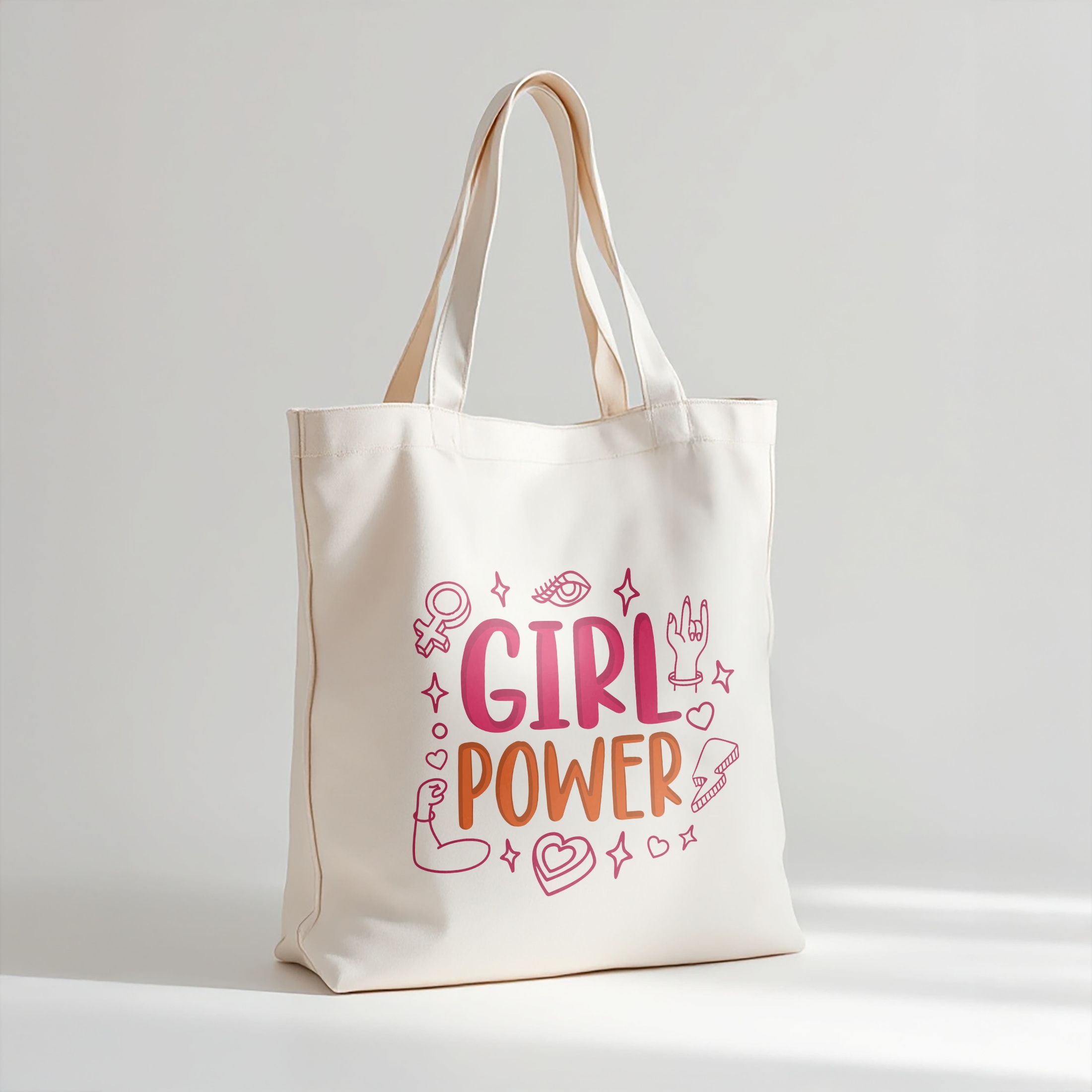 Torba bawełniana premium prezent na Dzień Kobiet Girl Power Upominek