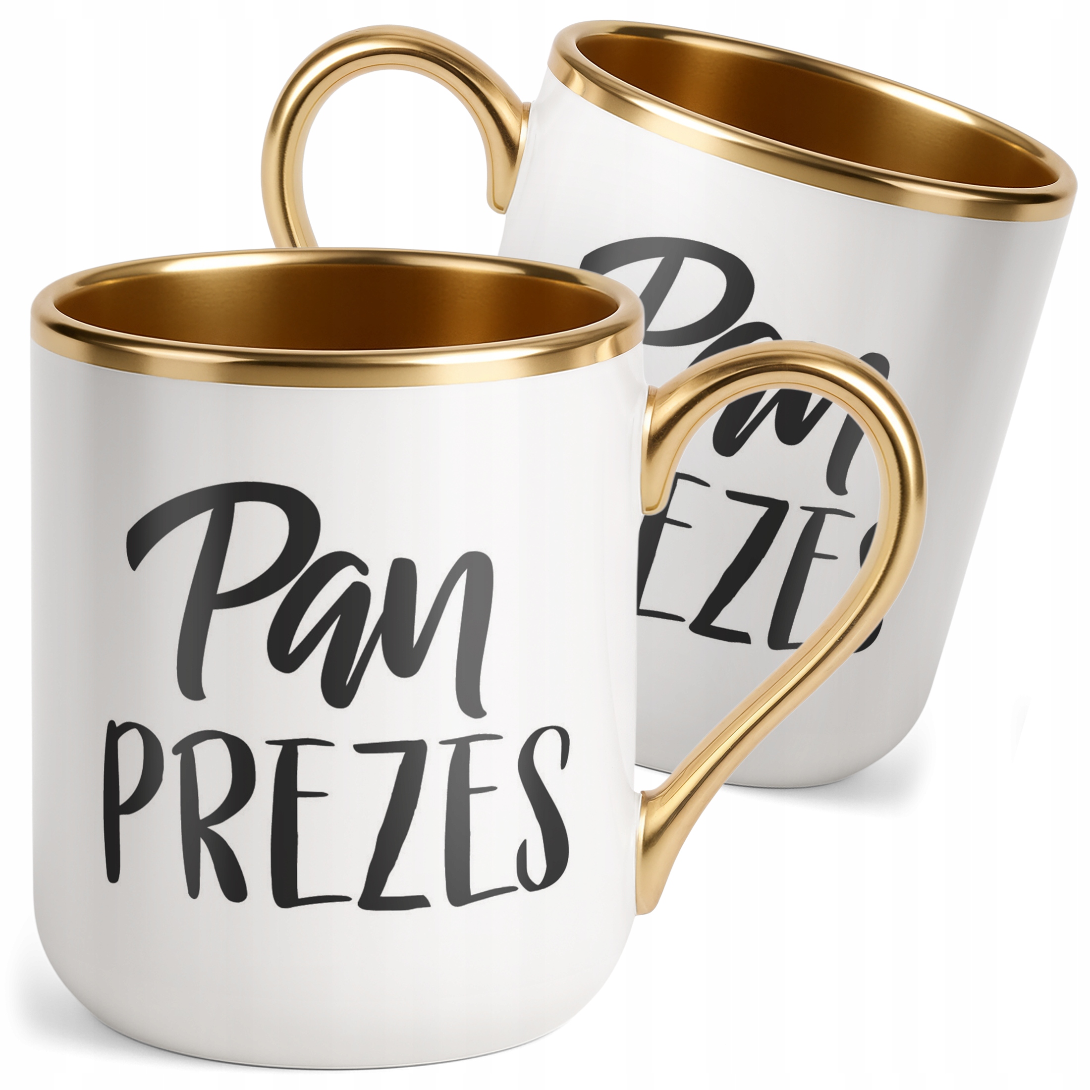 Kubek Premium Złoty Pan Prezes Dla Mężczyzny Praca Prezent