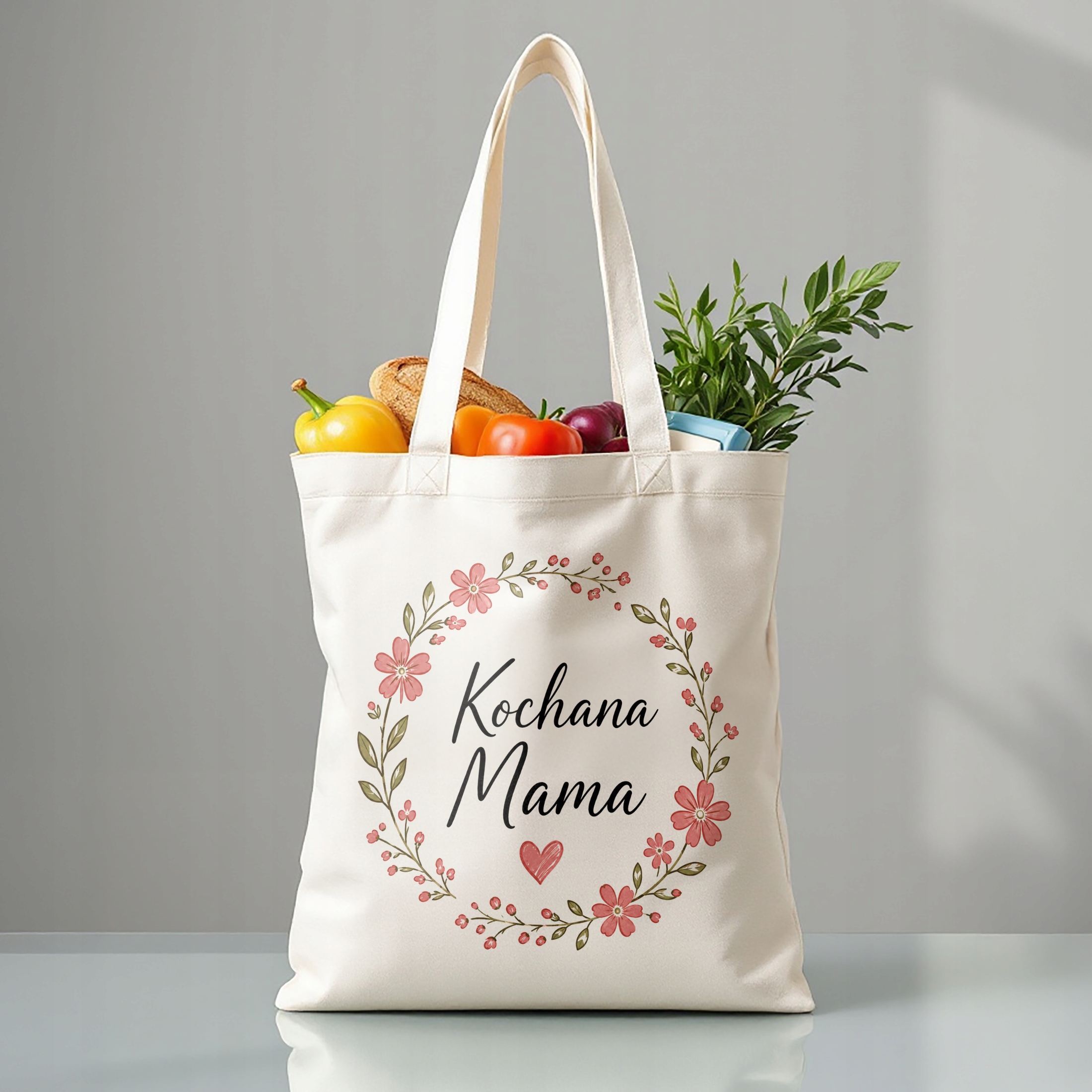 Torba dla mamy bawełniana premium prezent na Dzień Matki idealny prezent