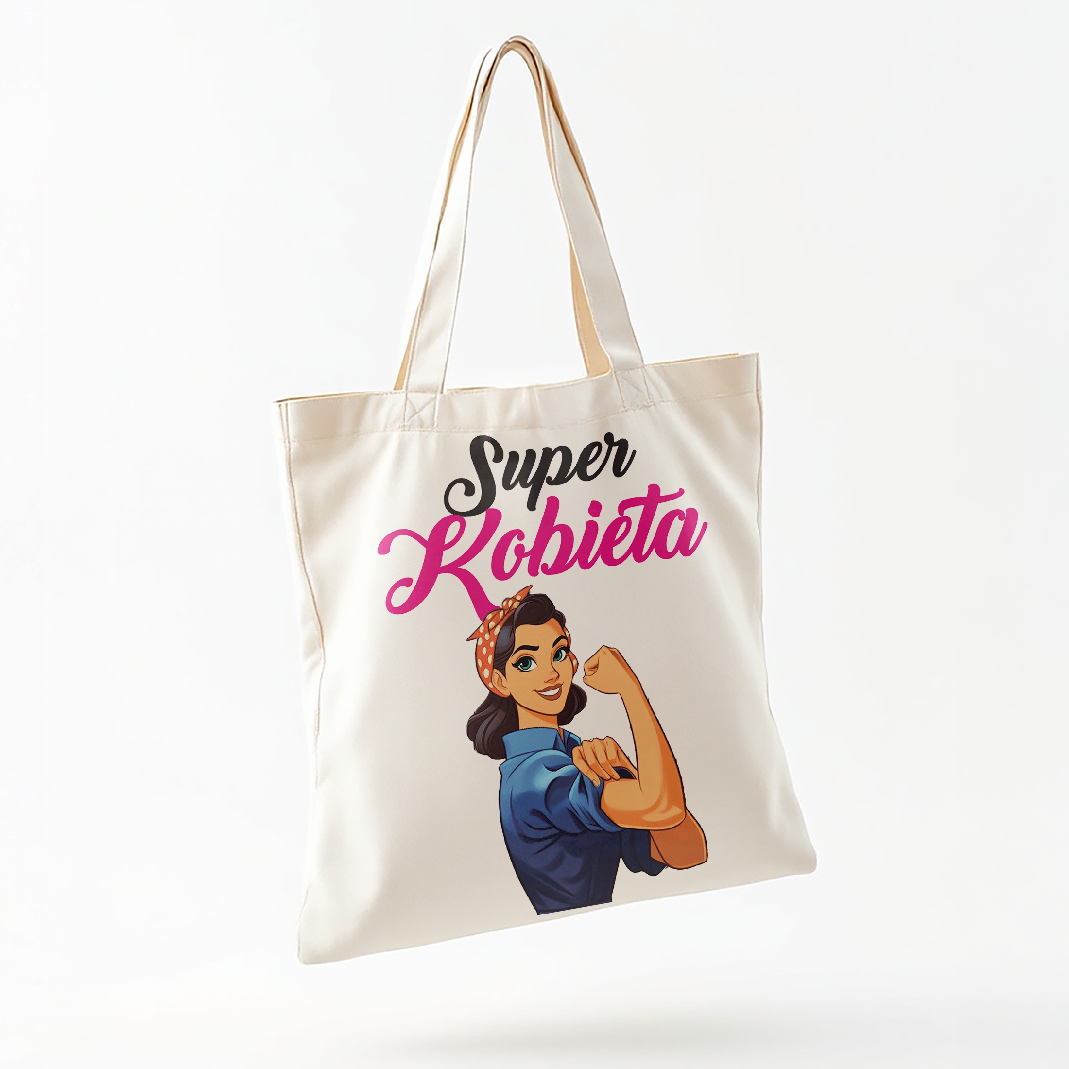 Torba bawełniana na zakupy Super Kobieta Dzień Kobiet Prezent