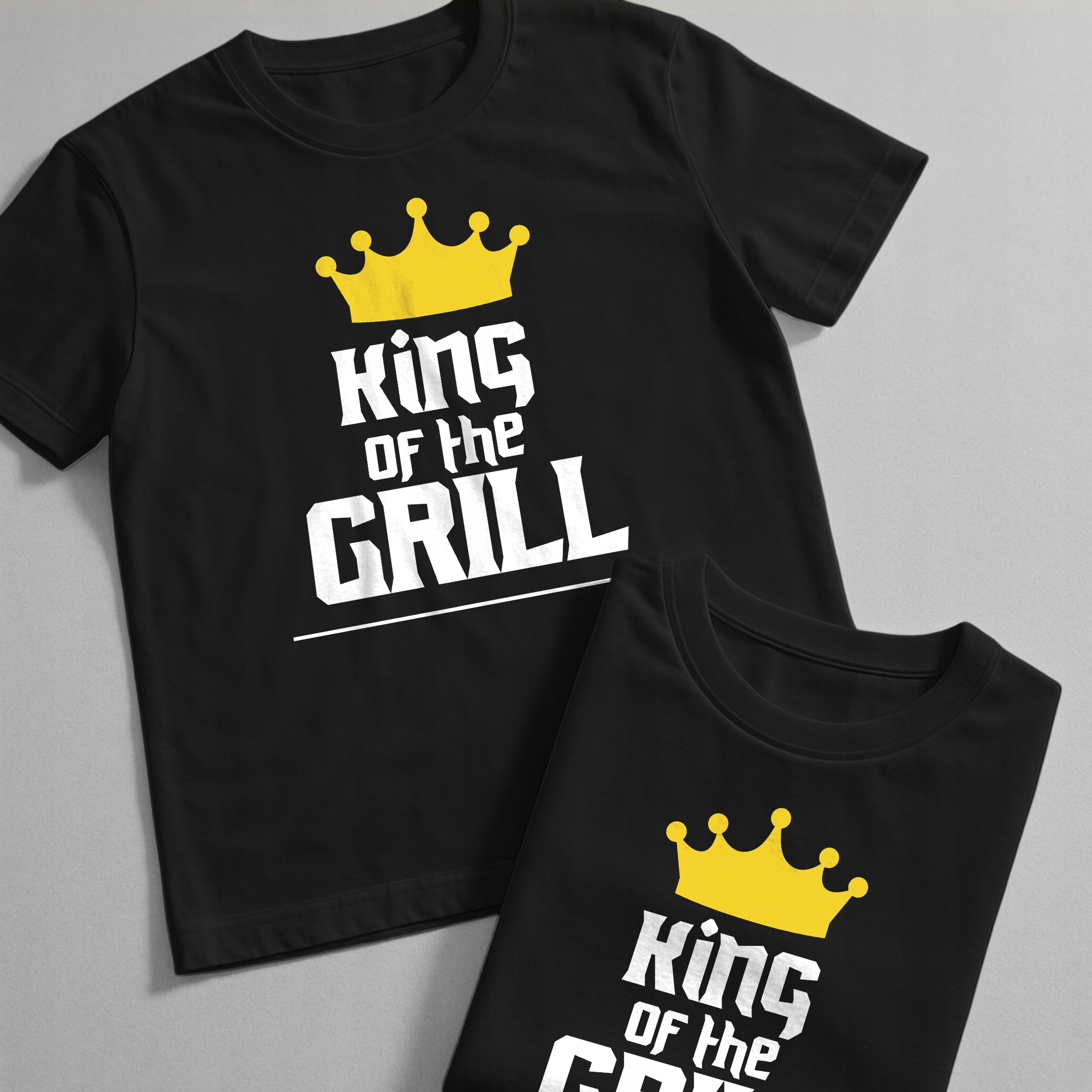 Koszulka czarna męska King Of The Grill Zabawny Prezent