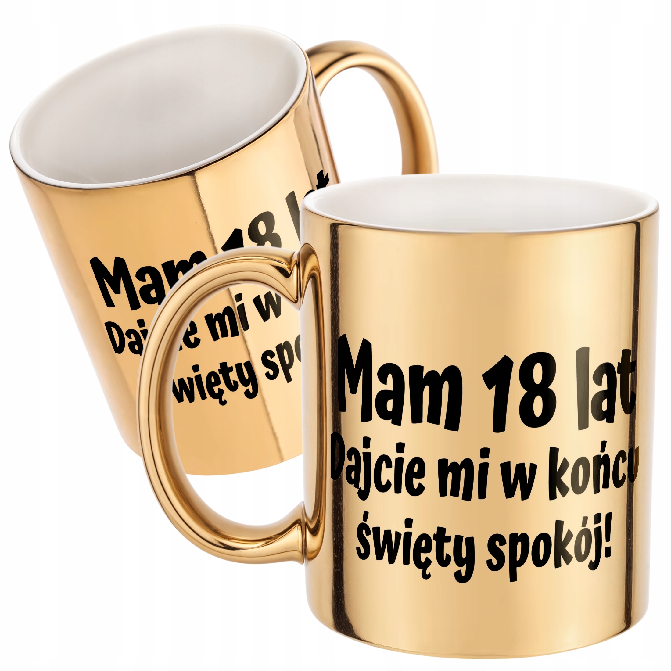 Złoty kubek Mam 18 Lat Na Urodziny Prezent Upominek