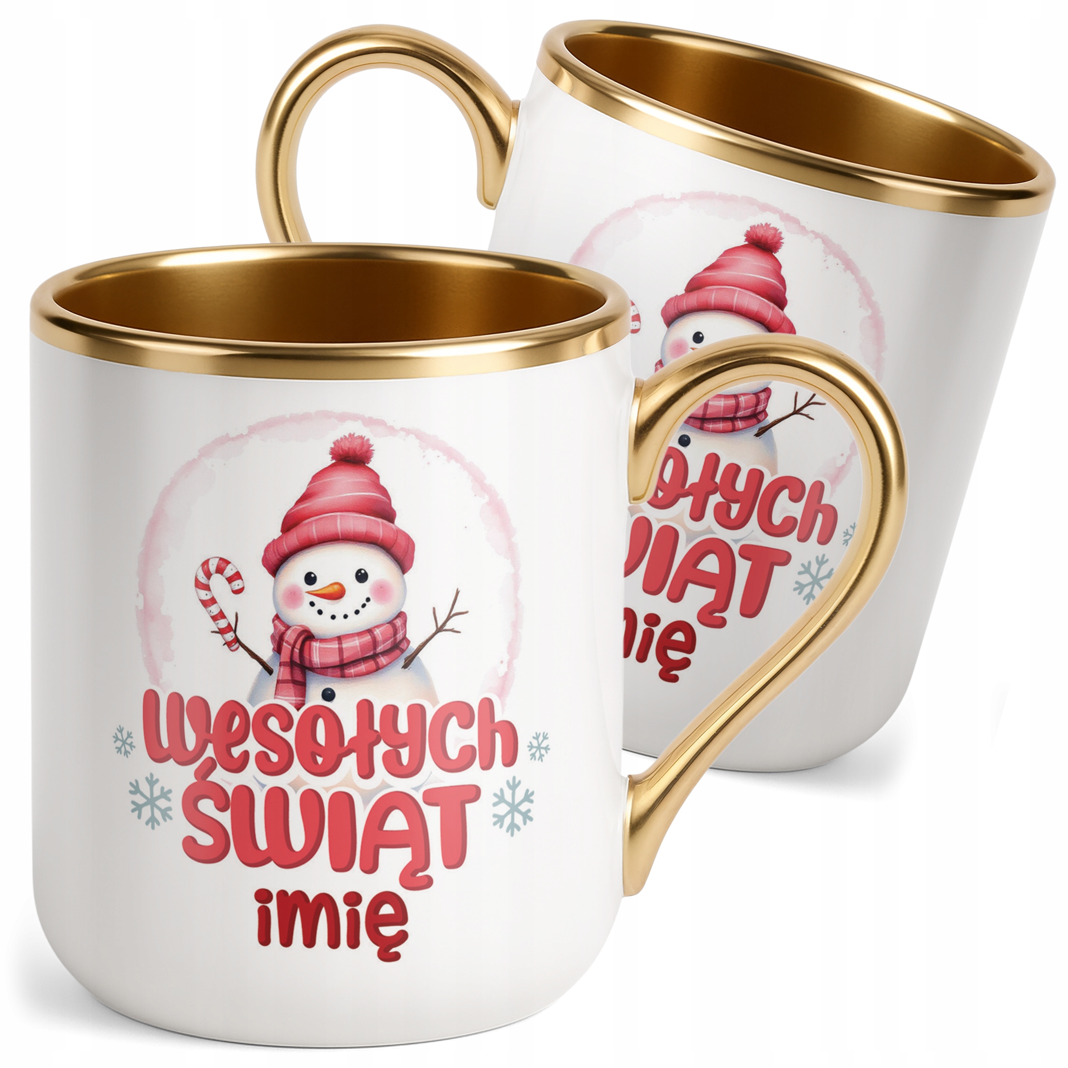 Kubek Premium Złoty Personalizowany Świąteczny Boże Narodzenie Prezent