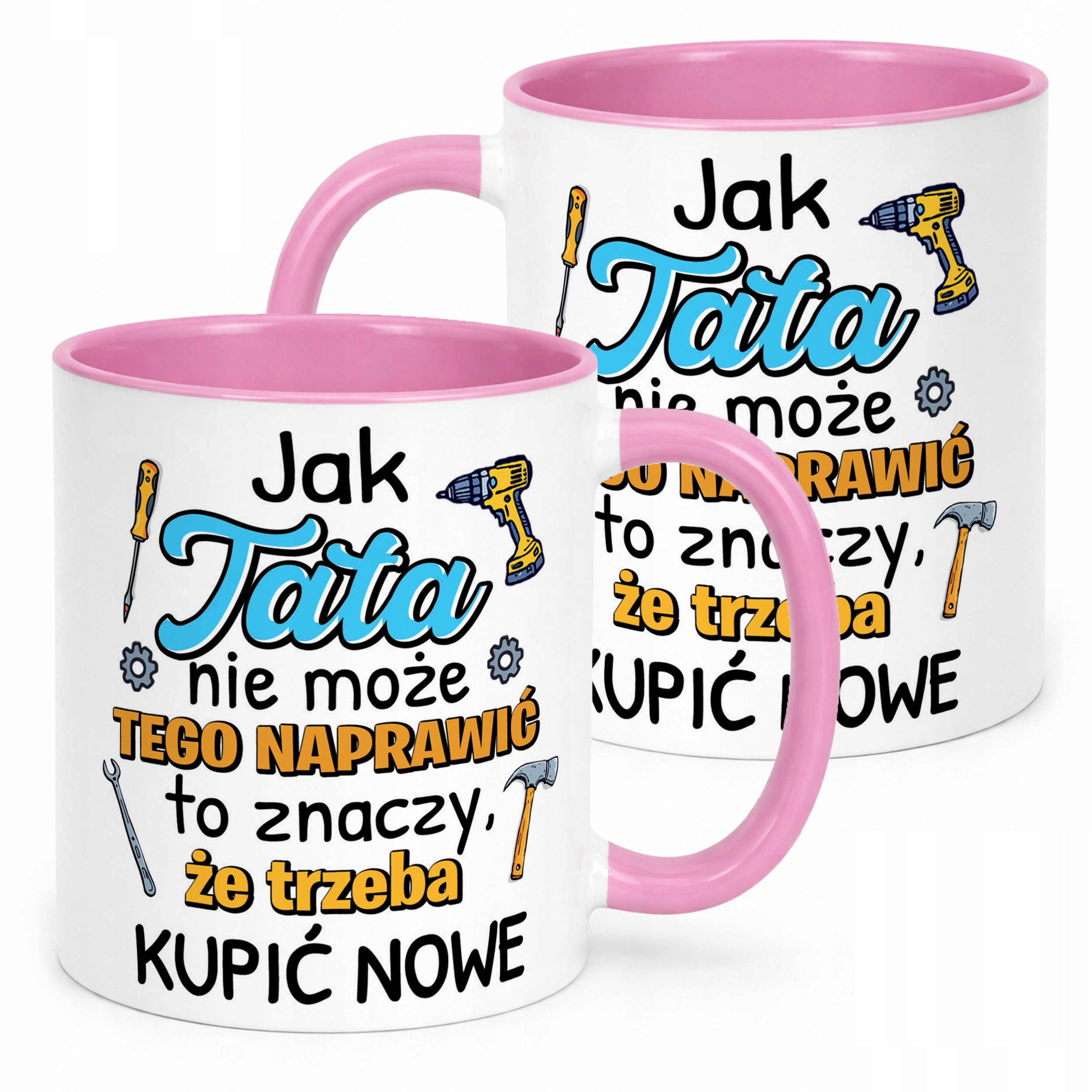 Kubek Różowy Dzień Ojca Dla Taty Trzeba Kupić Nowe Prezent