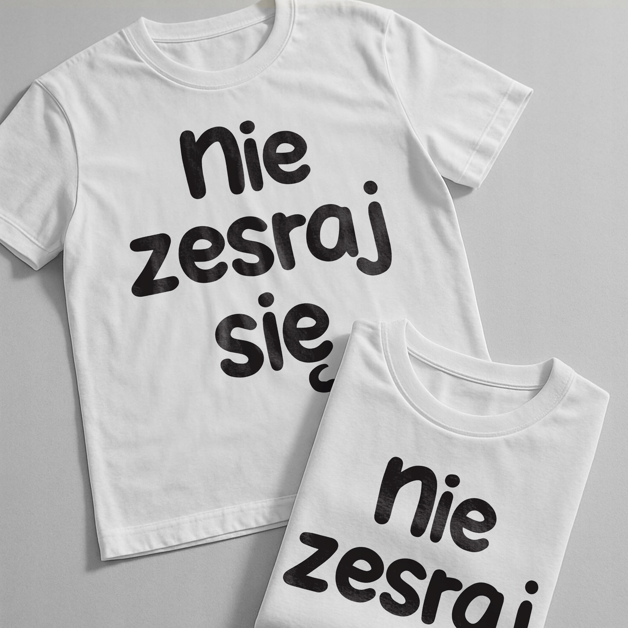 Koszulka biała męska Nie Zes*aj Się Zabawny Prezent