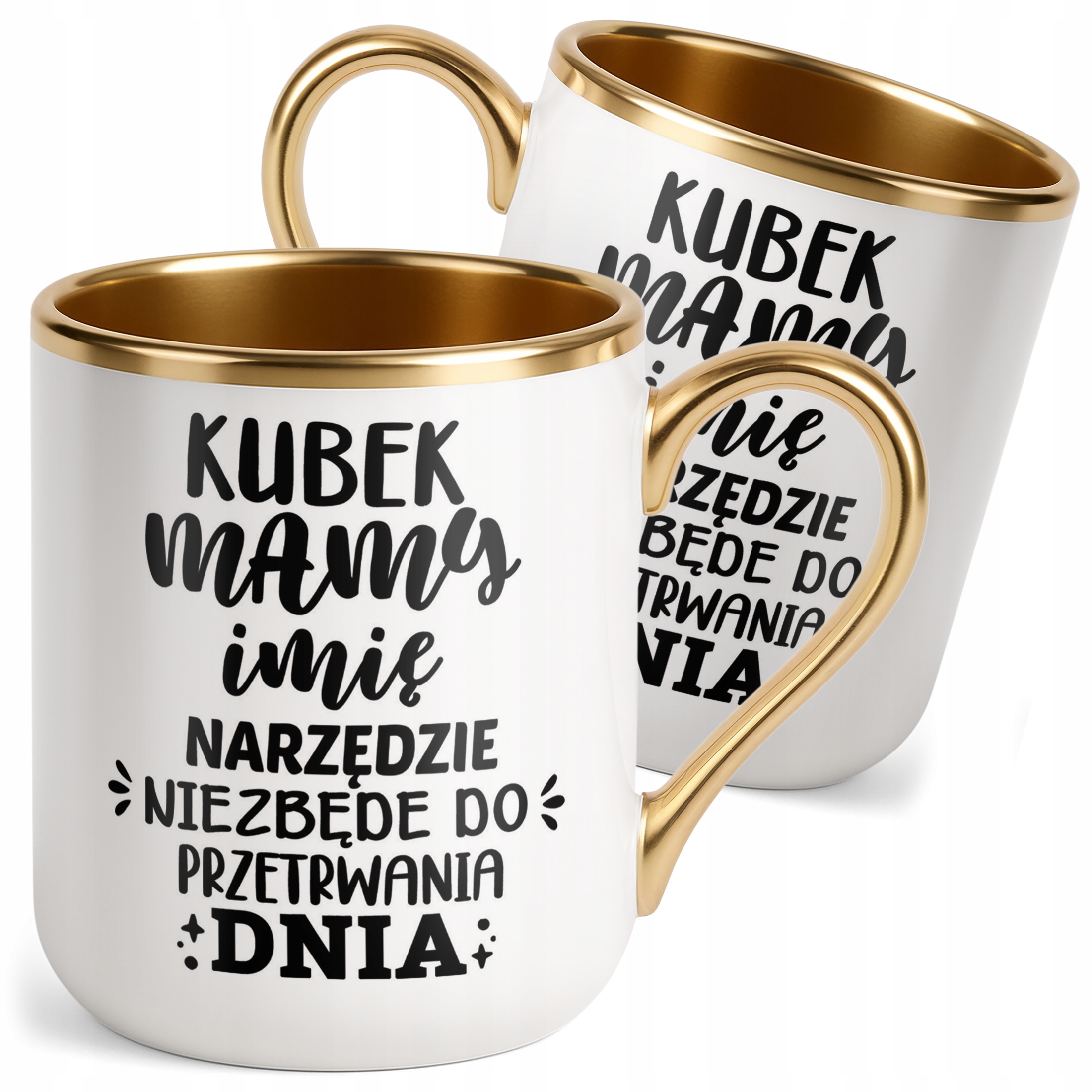 Kubek Premium Złoty Personalizowany Dzień Matki Dla Mamy Prezent Upominek