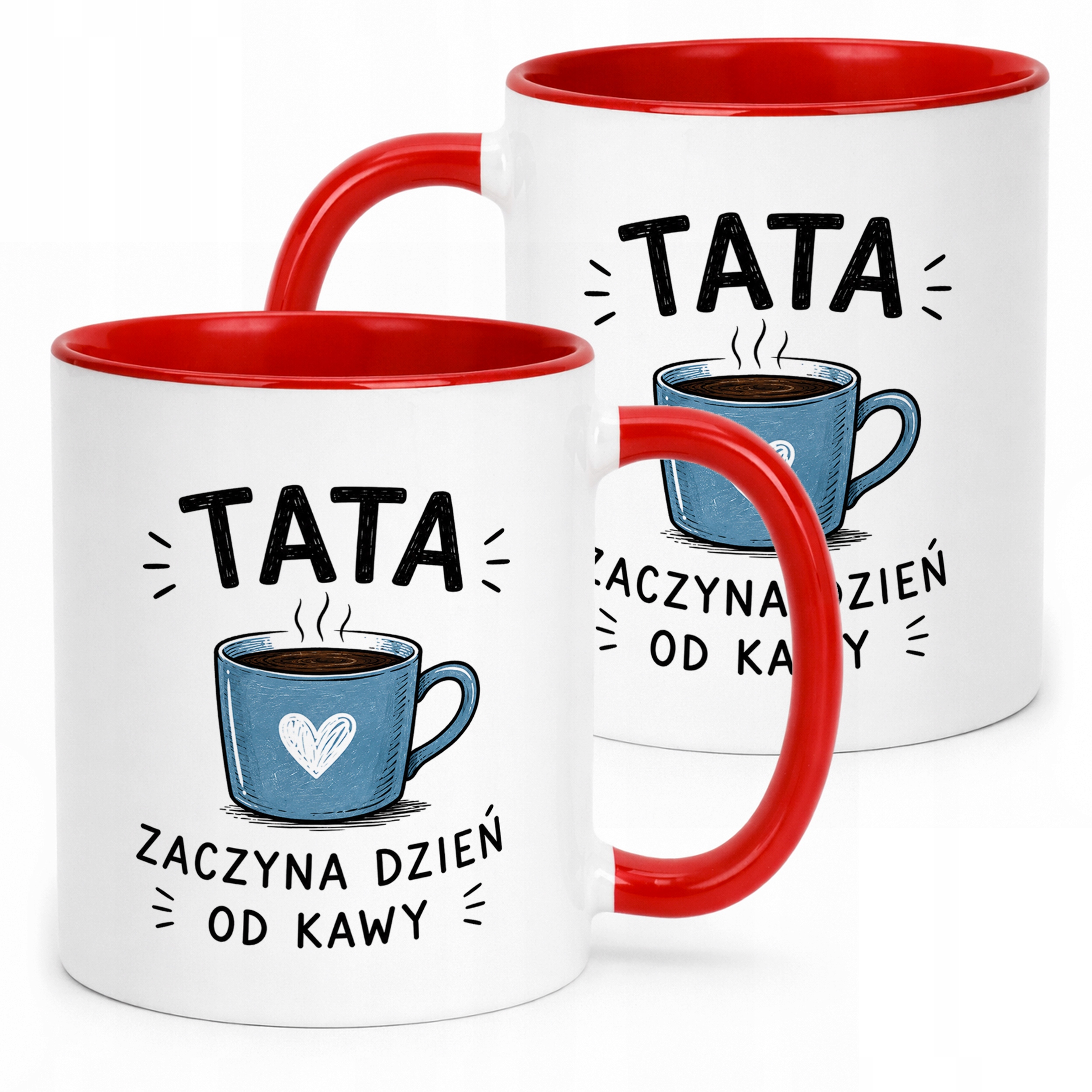 Kubek Czerwony Dzień Ojca prezent dla taty pomysł na prezent