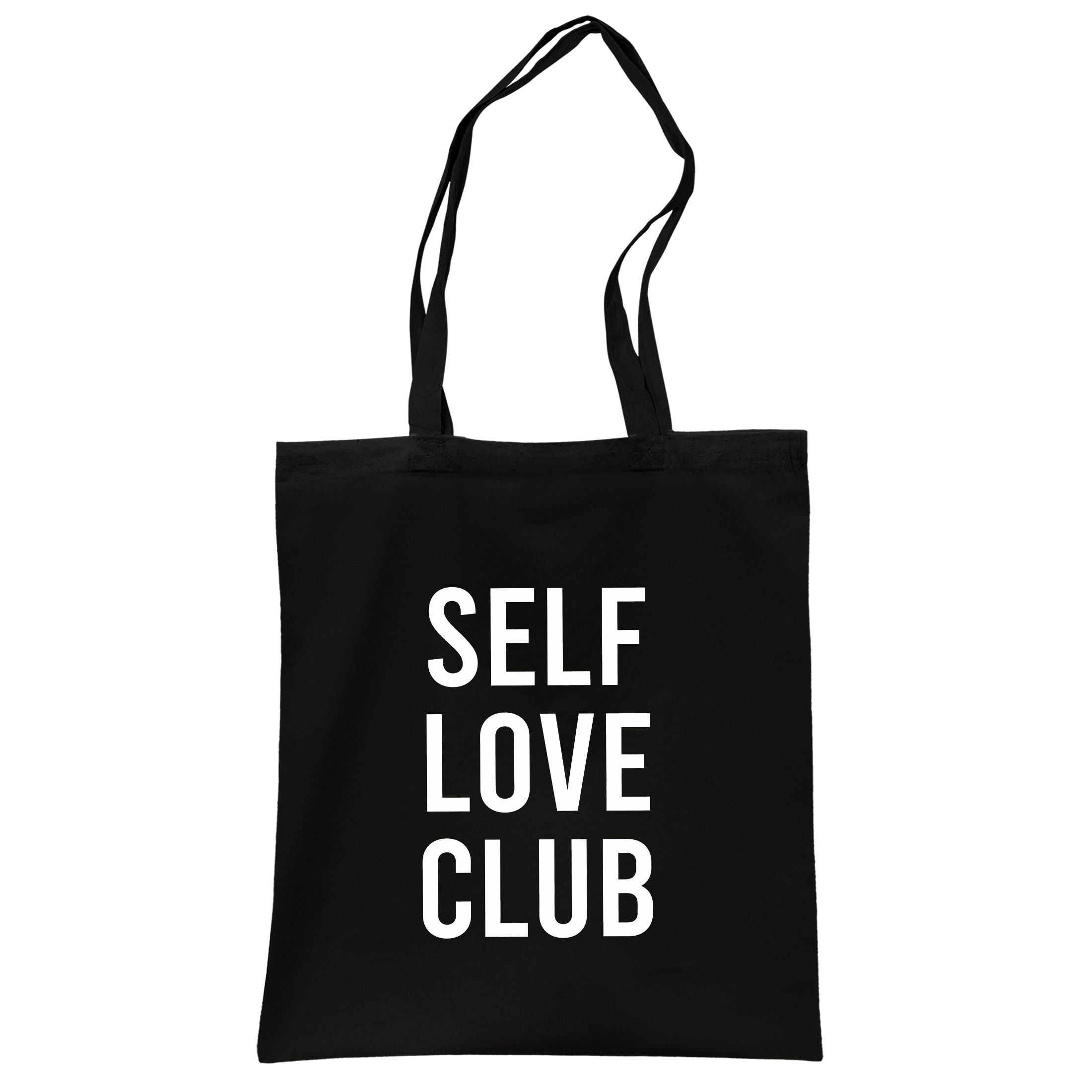 Torba bawełniana czarna na zakupy Self Love Club Miłość Samoakceptacja