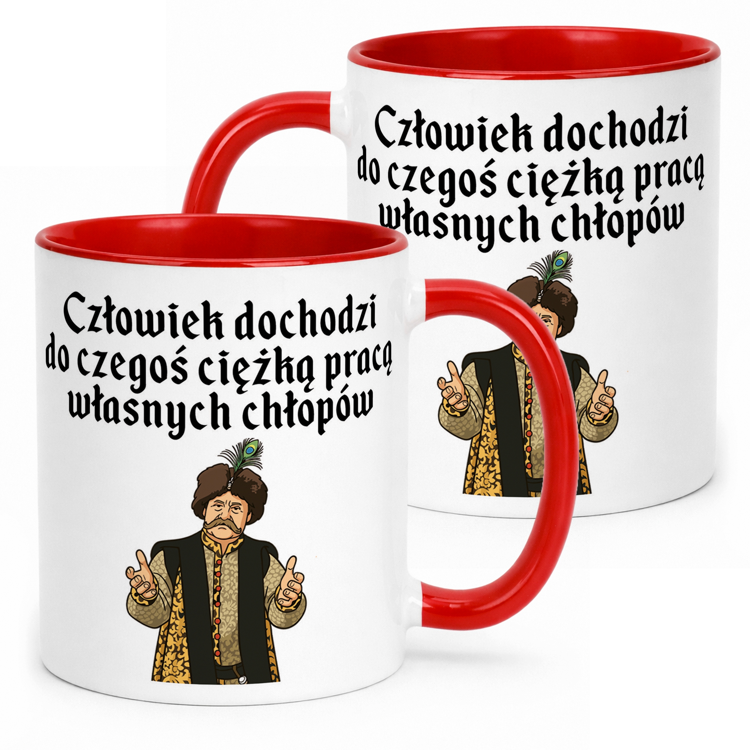 Kubek ceramiczny 1670 Człowiek Dochodzi Do Czegoś Jan Paweł Prezent