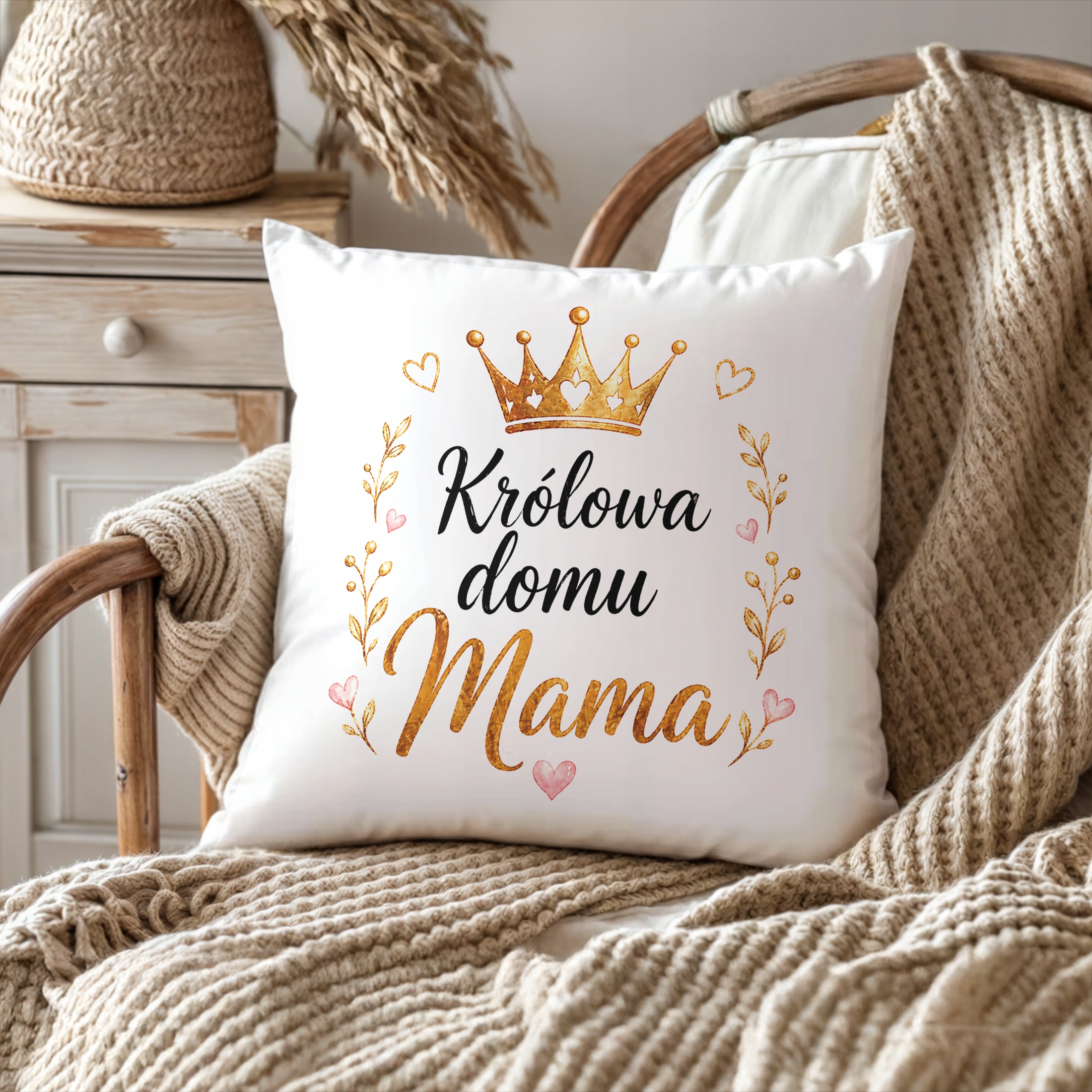 Poduszka dla mamy 38x38cm prezent na Dzień Matki wyjątkowy upominek mamy