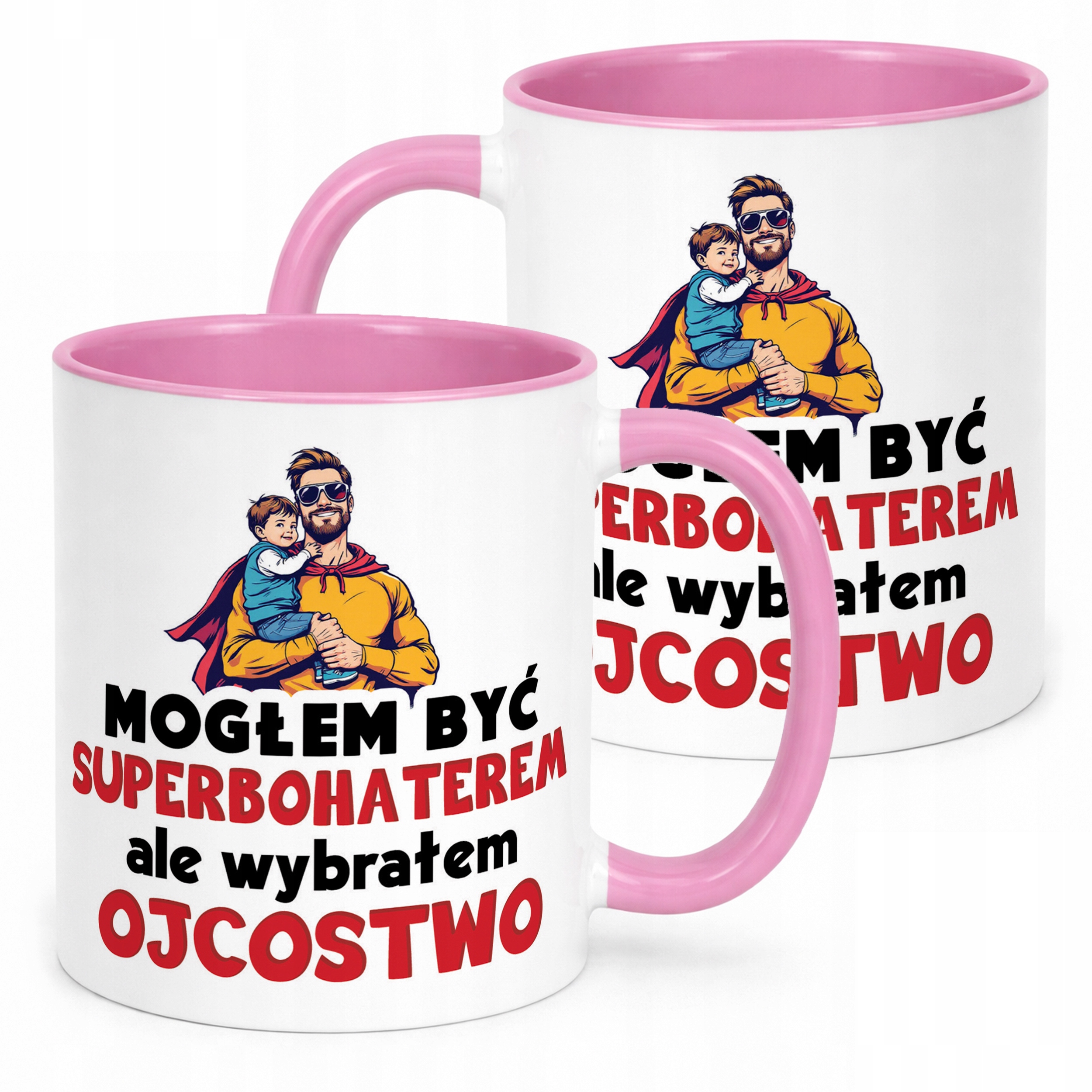 Kubek Różowy Dzień Ojca Dla Taty Mogłem Być Superbohaterem