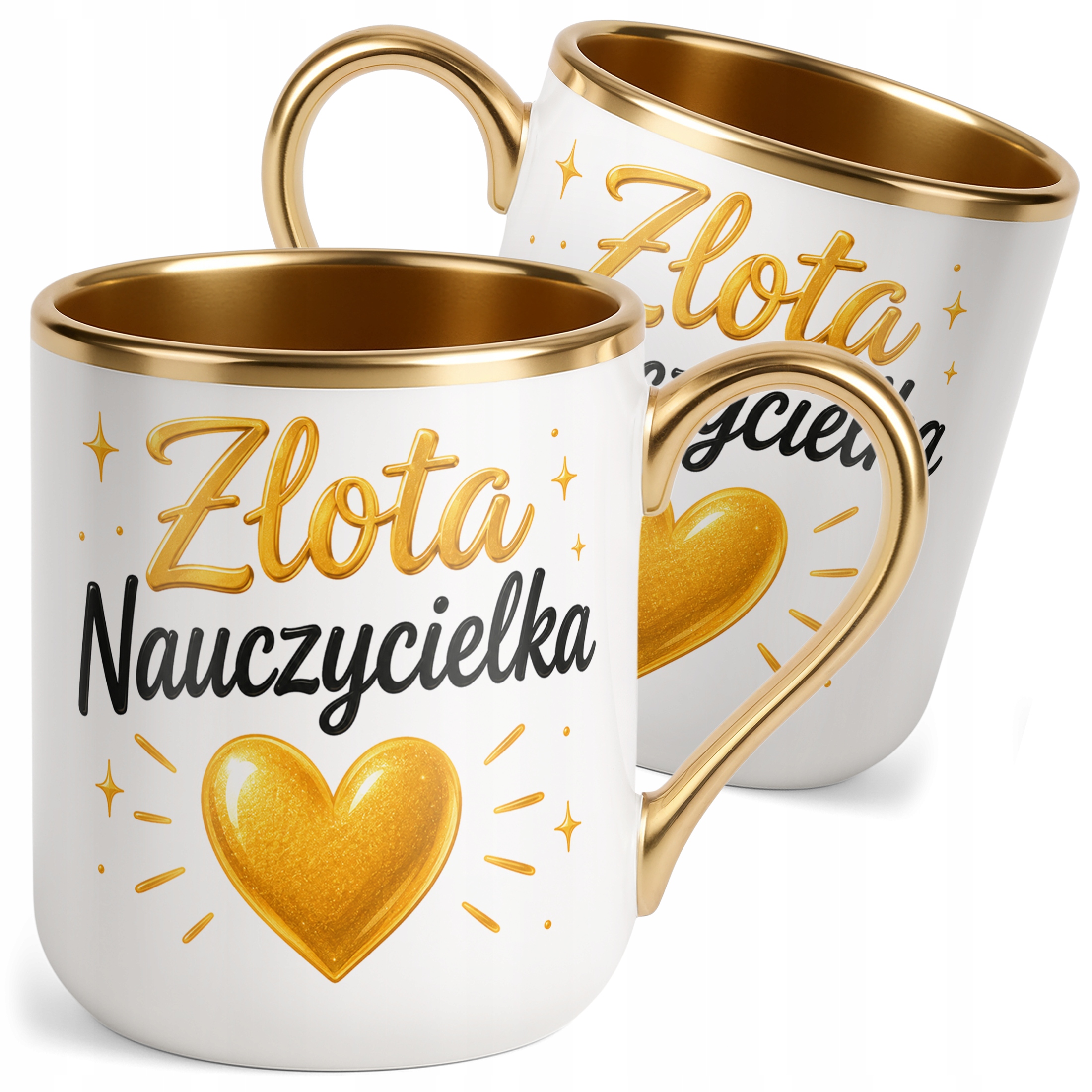 Kubek Premium Złoty Dzień Nauczyciela Dla Nauczycielki Prezent Upominek