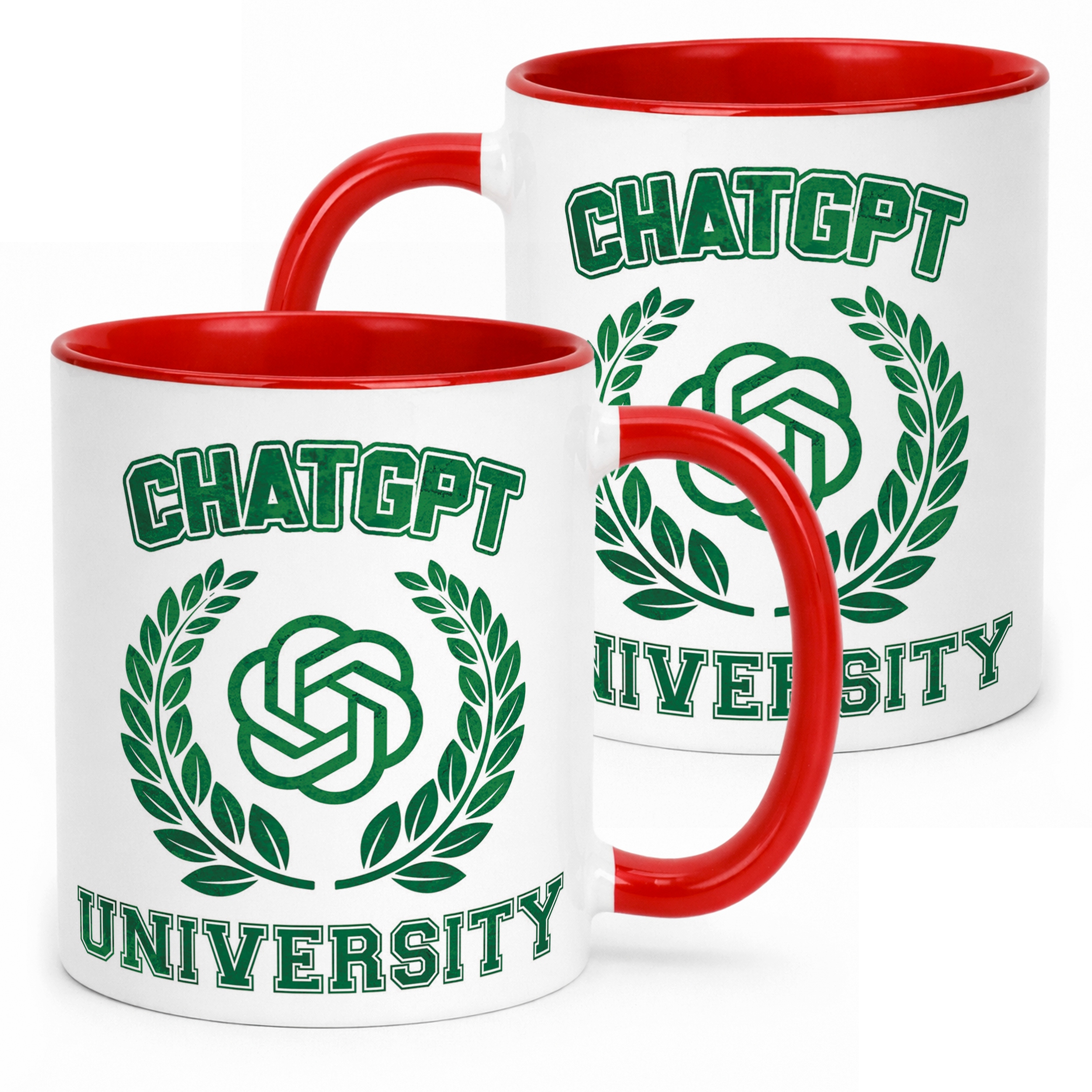 Kubek Czerwony ChatGPT University Zabawny Prezent Upominek