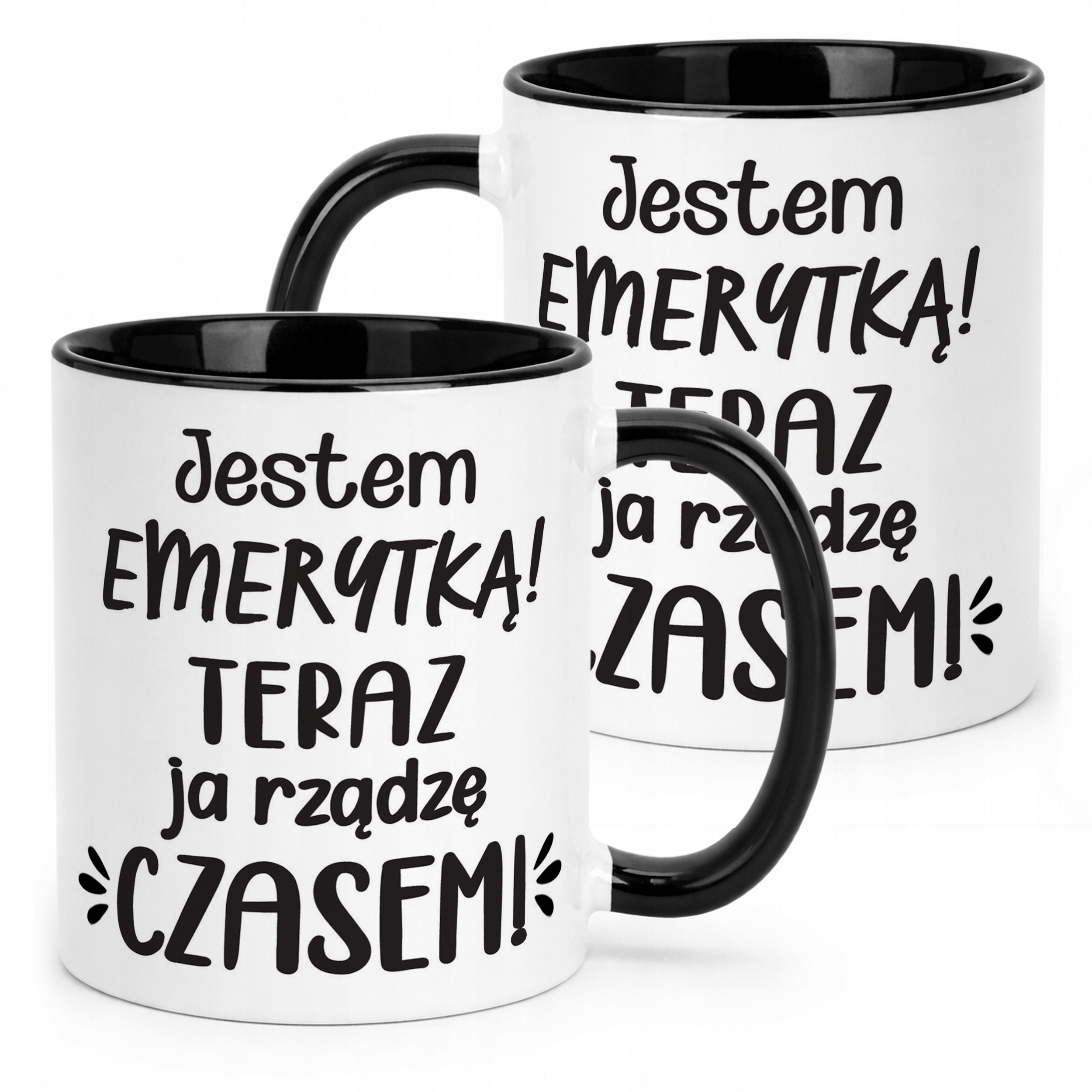 Kubek Czarny z okazji Emerytury Dla Emerytki Prezent Upominek