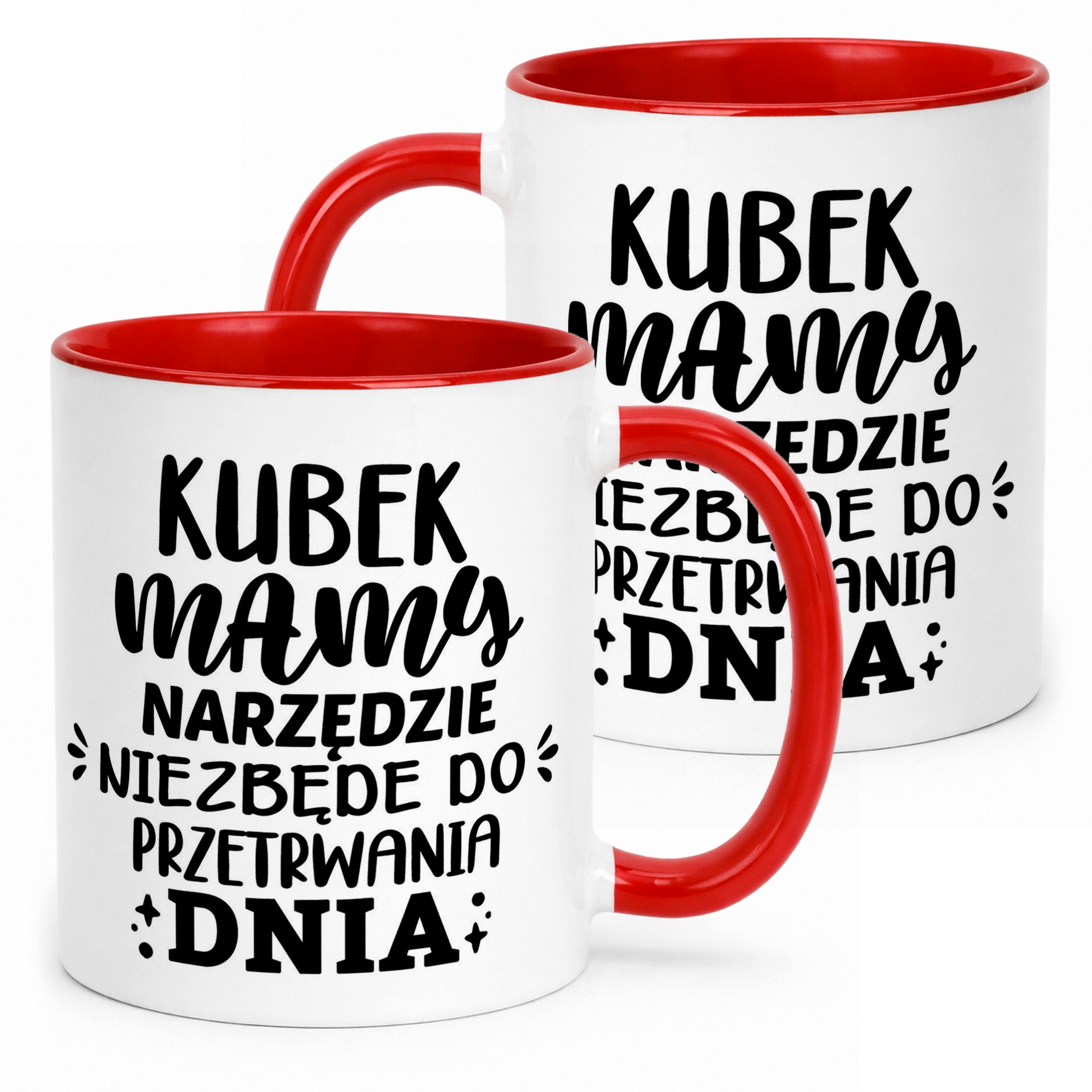 Kubek Czerwony Dzień Matki Dla Mamy Prezent Narzędzie Do Przetrwania