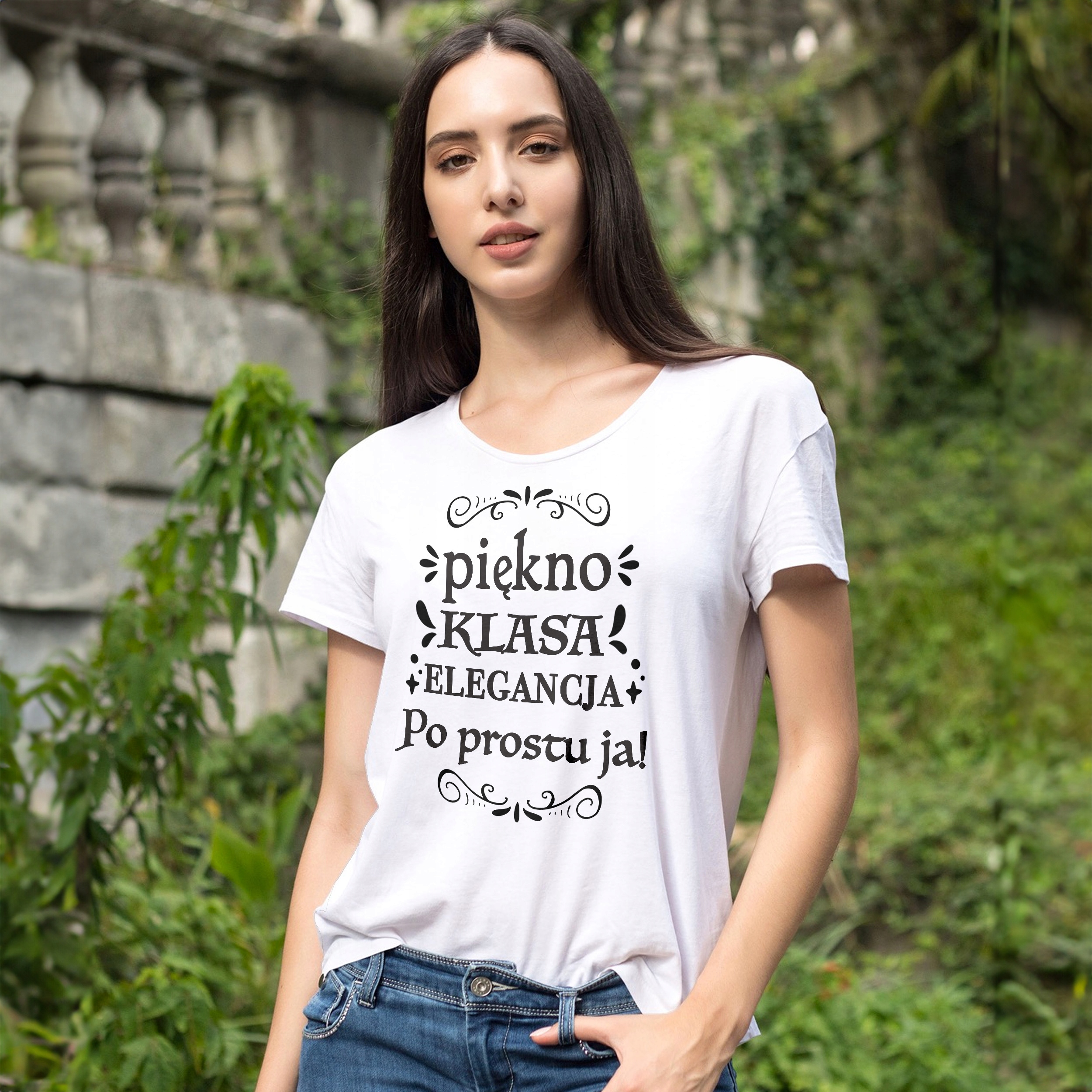 Koszulka Damska T-shirt Na Dzień Kobiet Piękno Klasa Elegancja