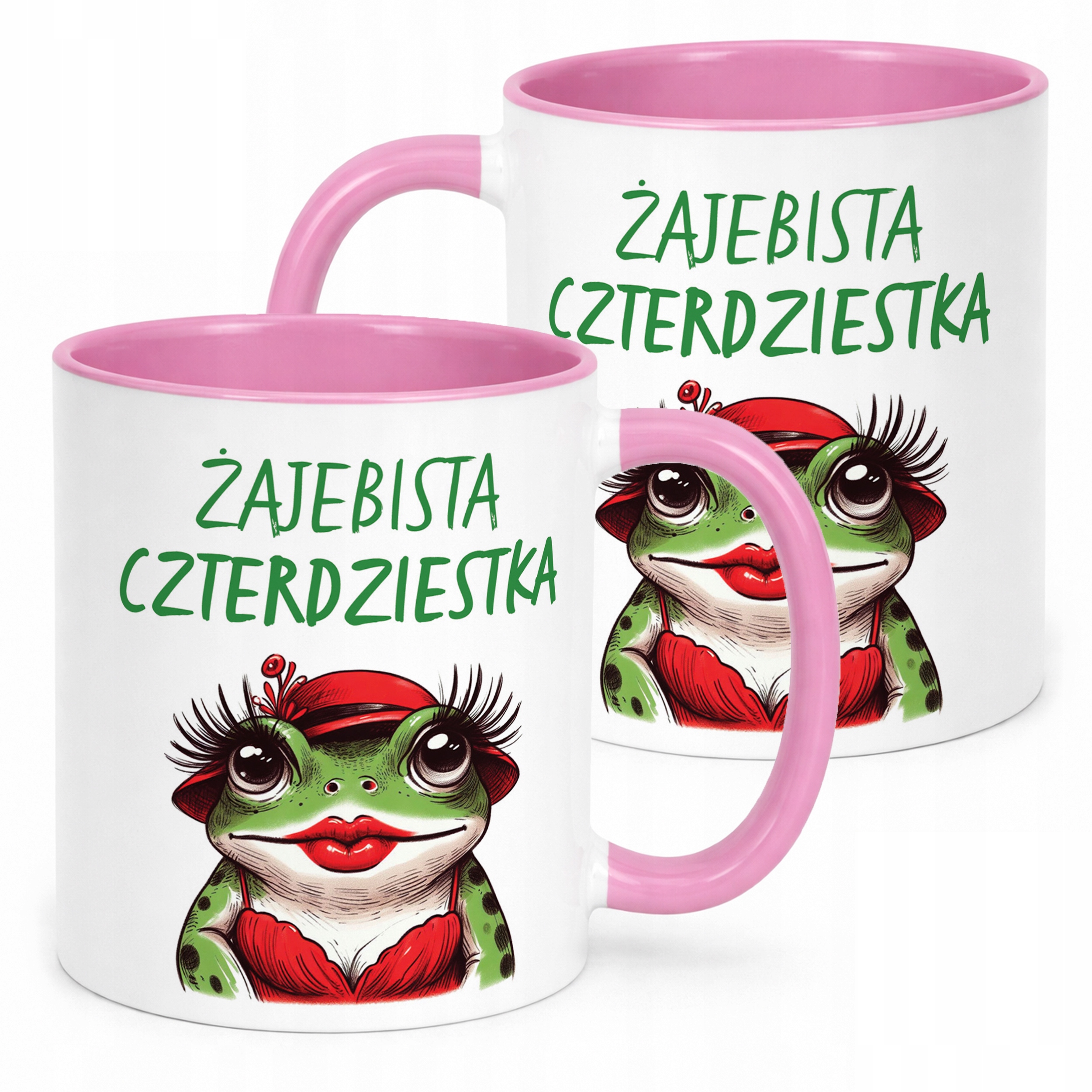 Kubek Różowy Żajebista 40 Dla Kobiety Na Urodziny Prezent
