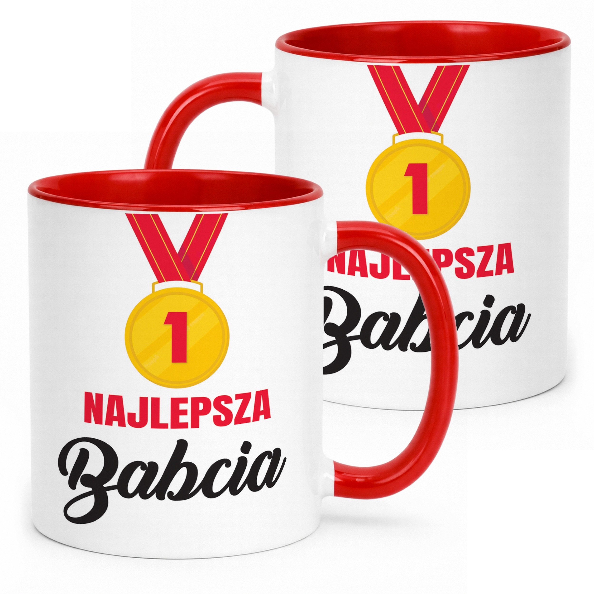 Kubek Czerwony Dzień Babci Najlepsza Babcia Prezent Upominek