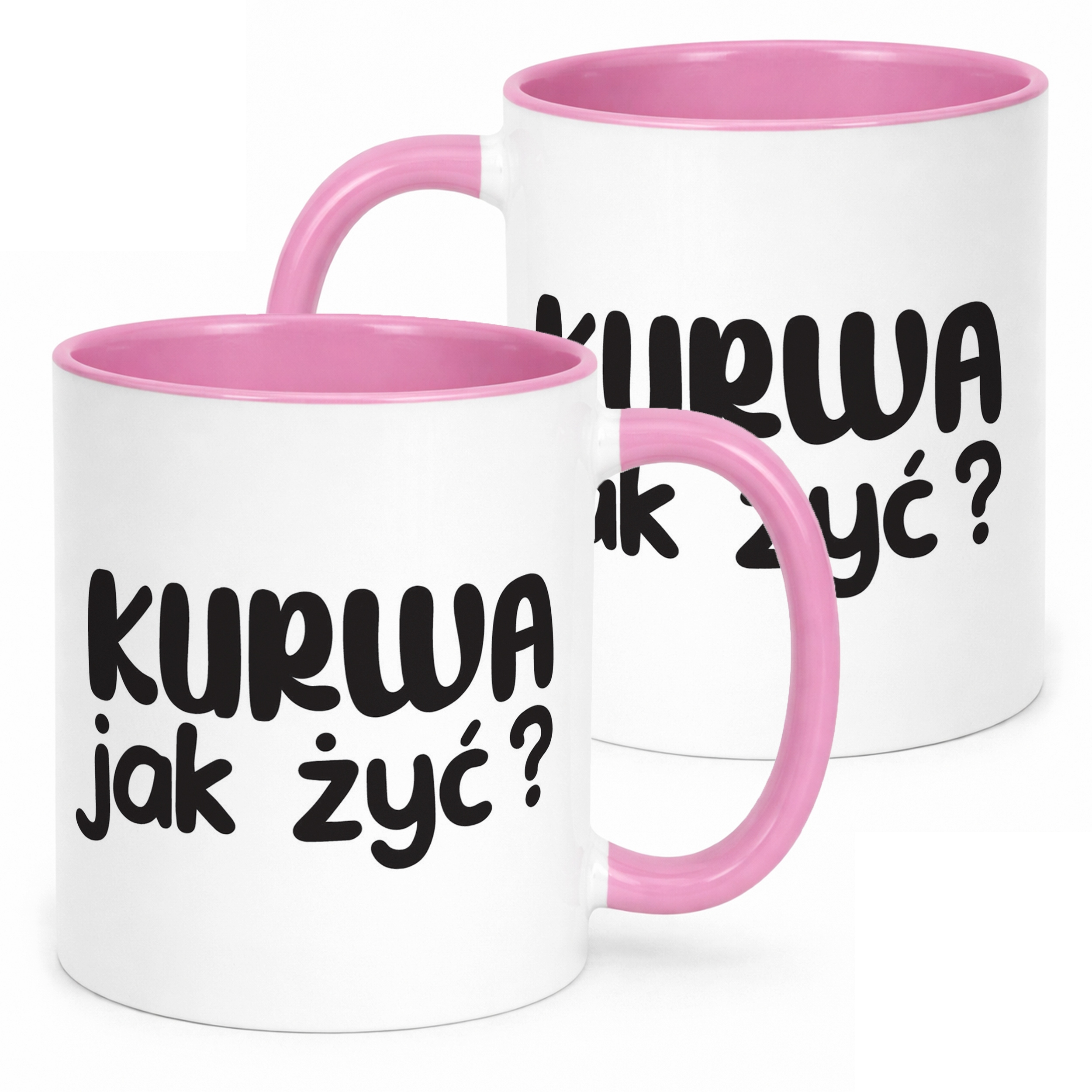 Kubek Różowy Ku**a Jak Żyć Śmieszny Zabawny Prezent