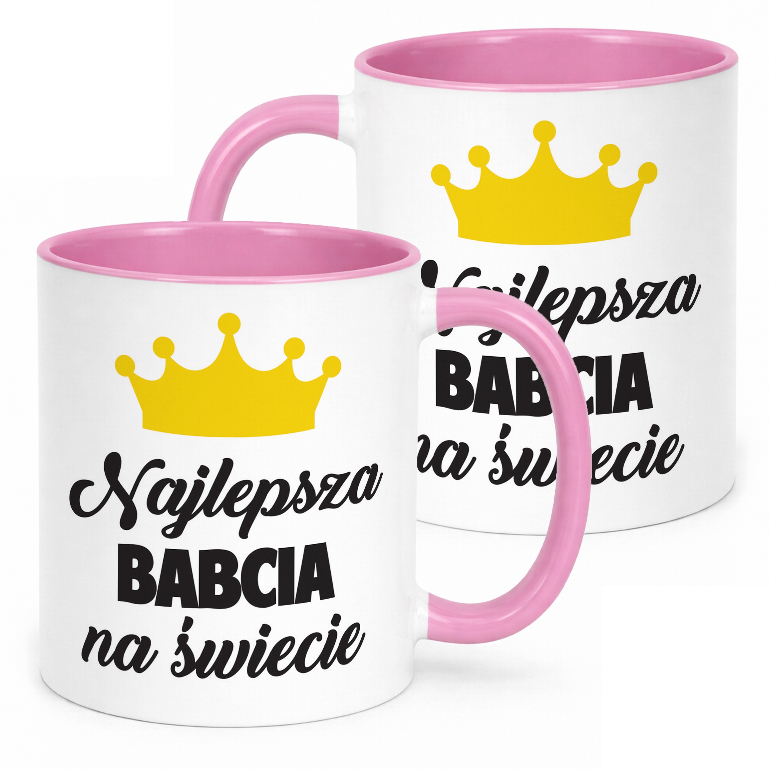 Kubek Różowy Dzień Babci Najlepsza Babcia Prezent Upominek