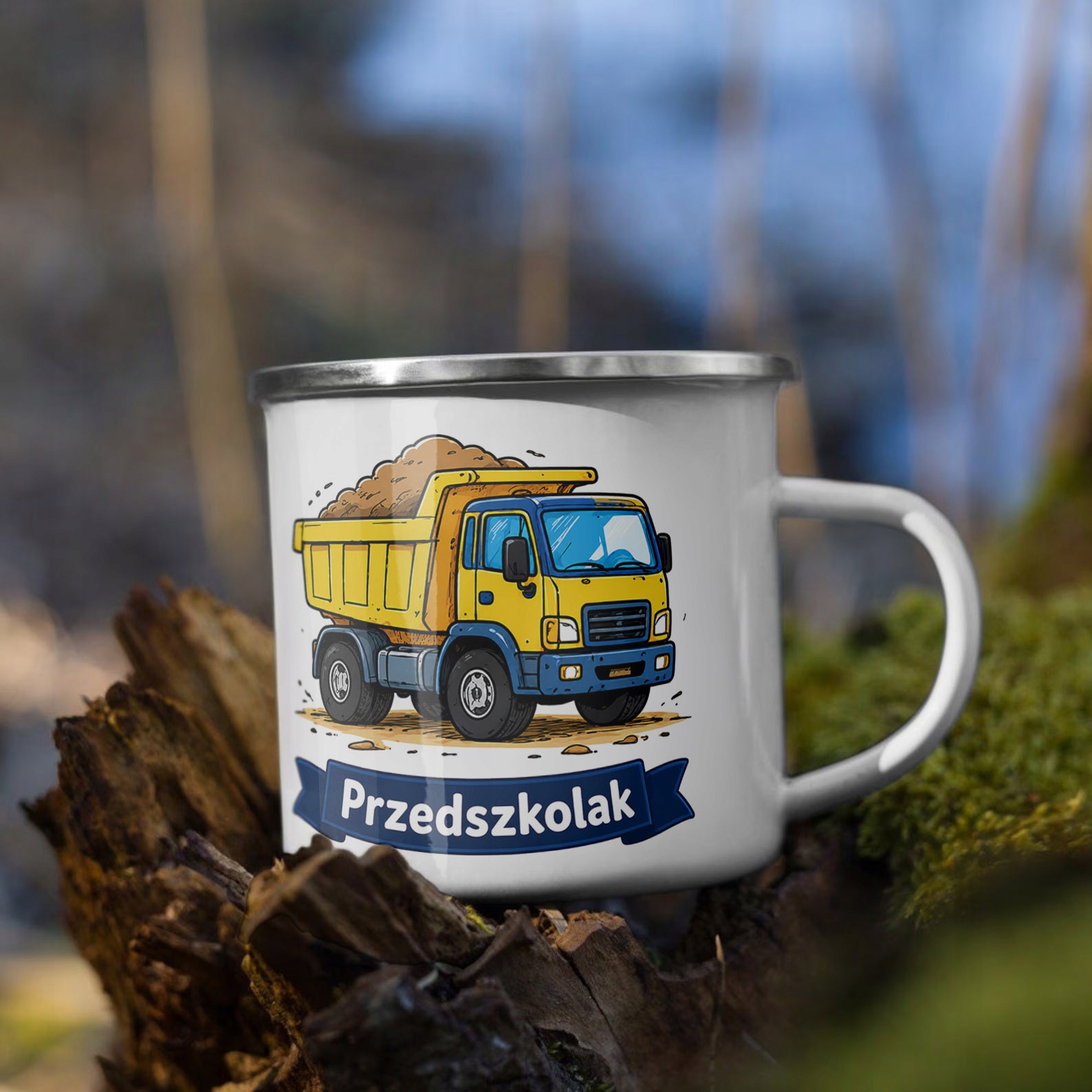 Zestaw Plecak Worek Kubek Emaliowany Z Nadrukiem Przedszkolak Szkoła