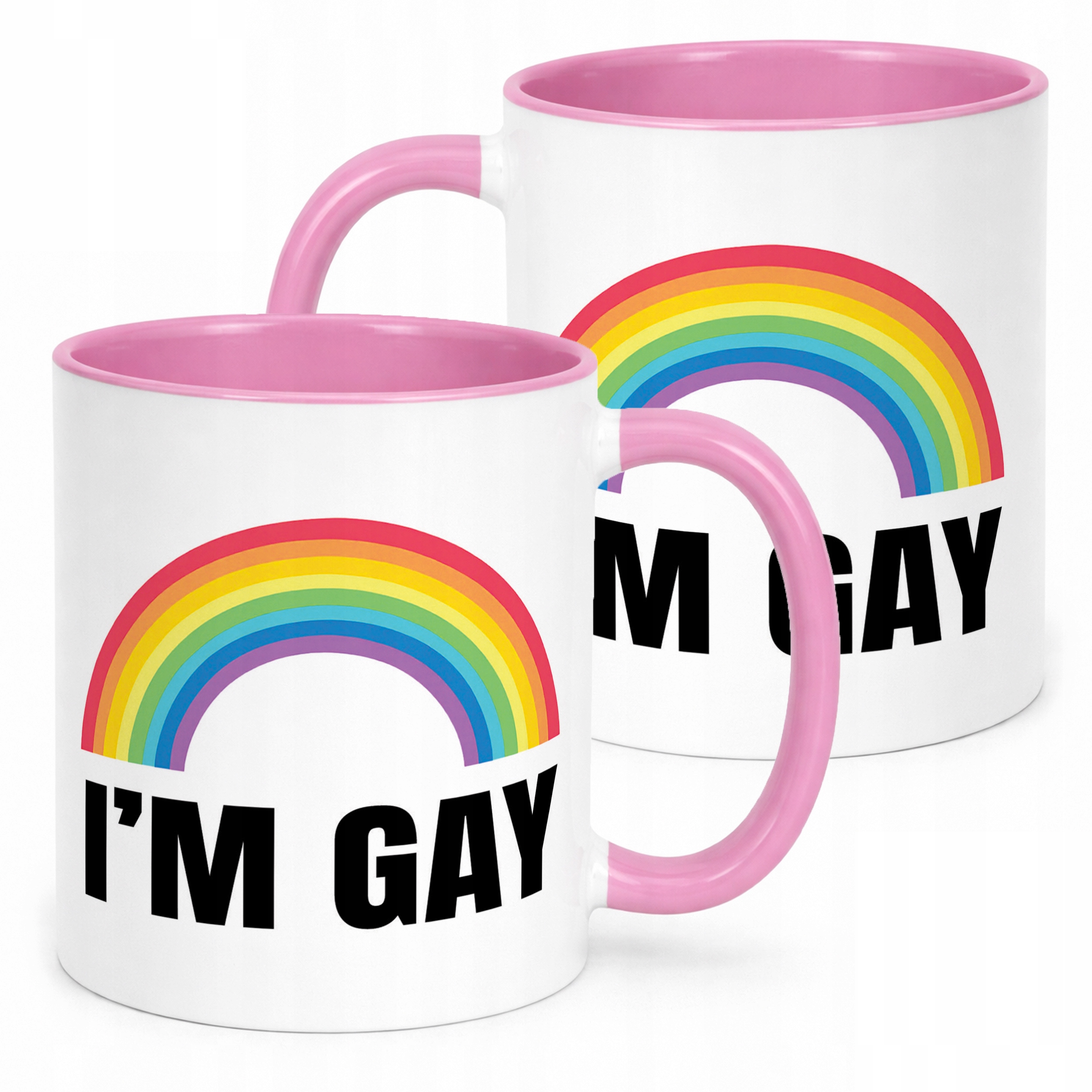 Kubek Różowy I’M GAY Tęcza LGBT Jestem Gejem