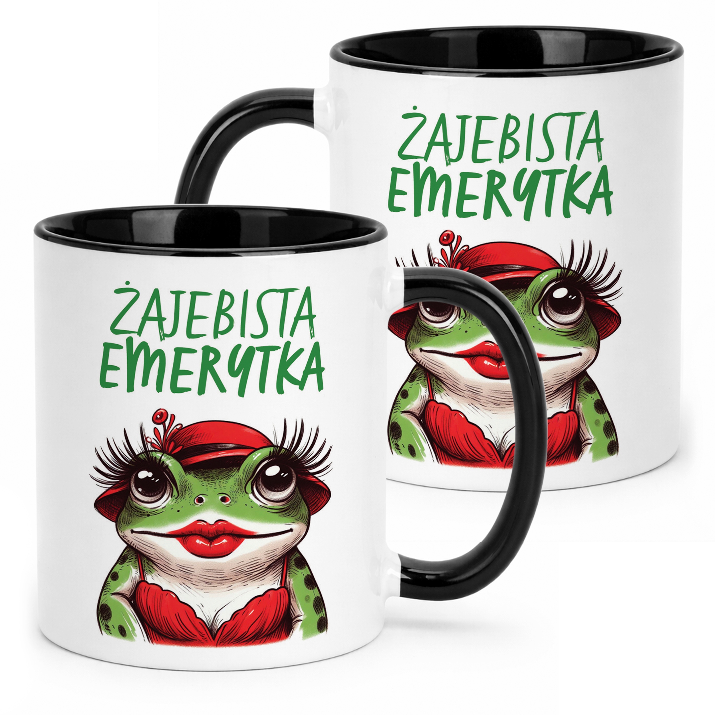 Kubek Czarny Z okazji Emerytury Dla Emerytki Prezent Upominek