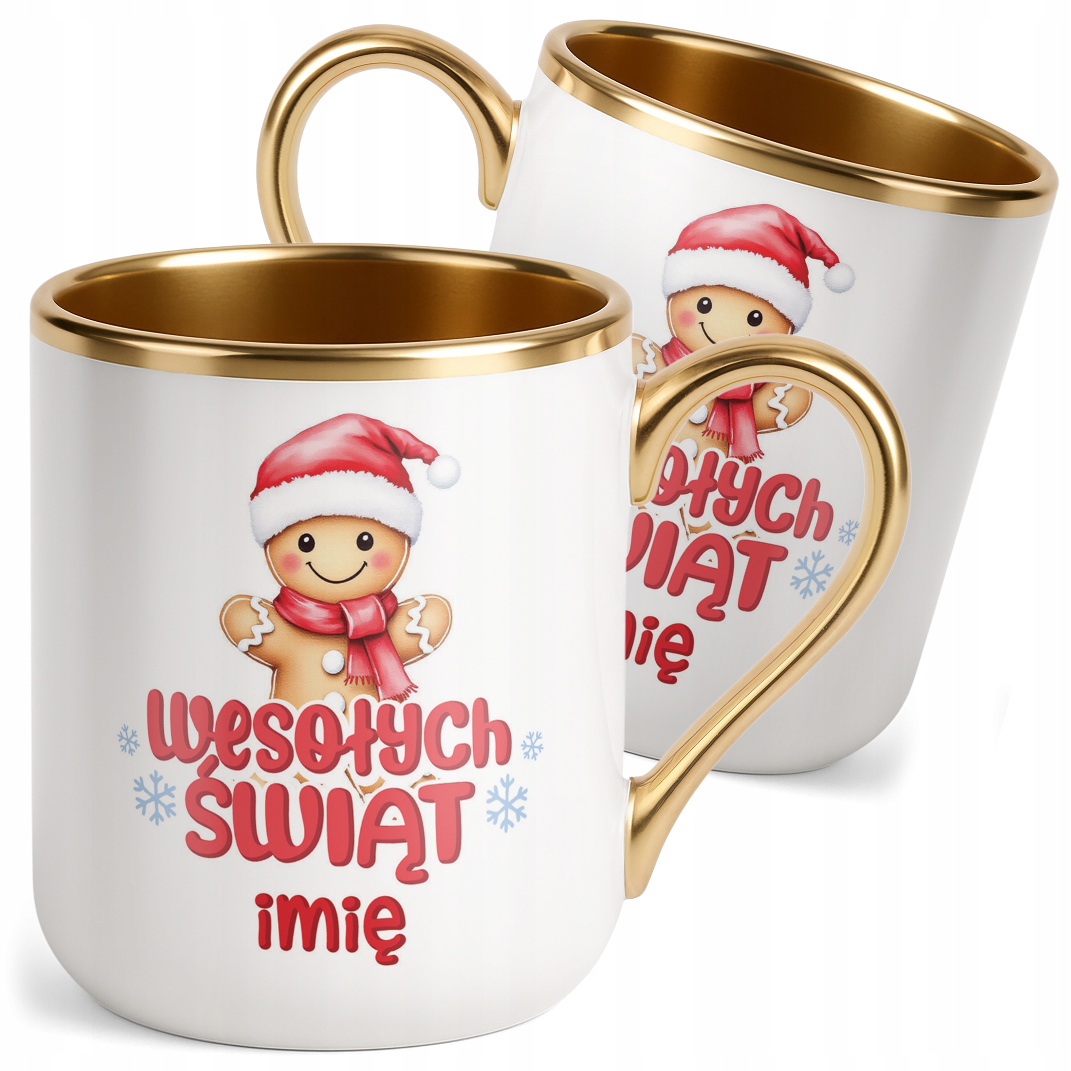 Kubek Premium Złoty Personalizowany Świąteczny Boże Narodzenie Prezent