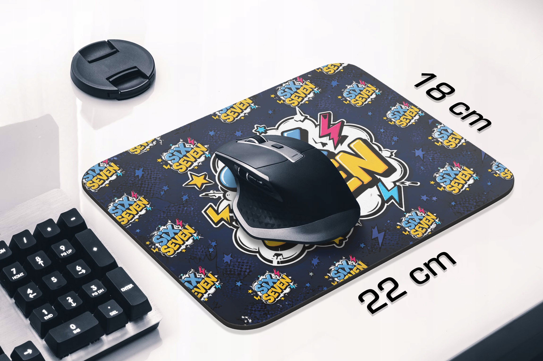 Podkładka pod mysz z nadrukiem 67 Six Seven dla graczy