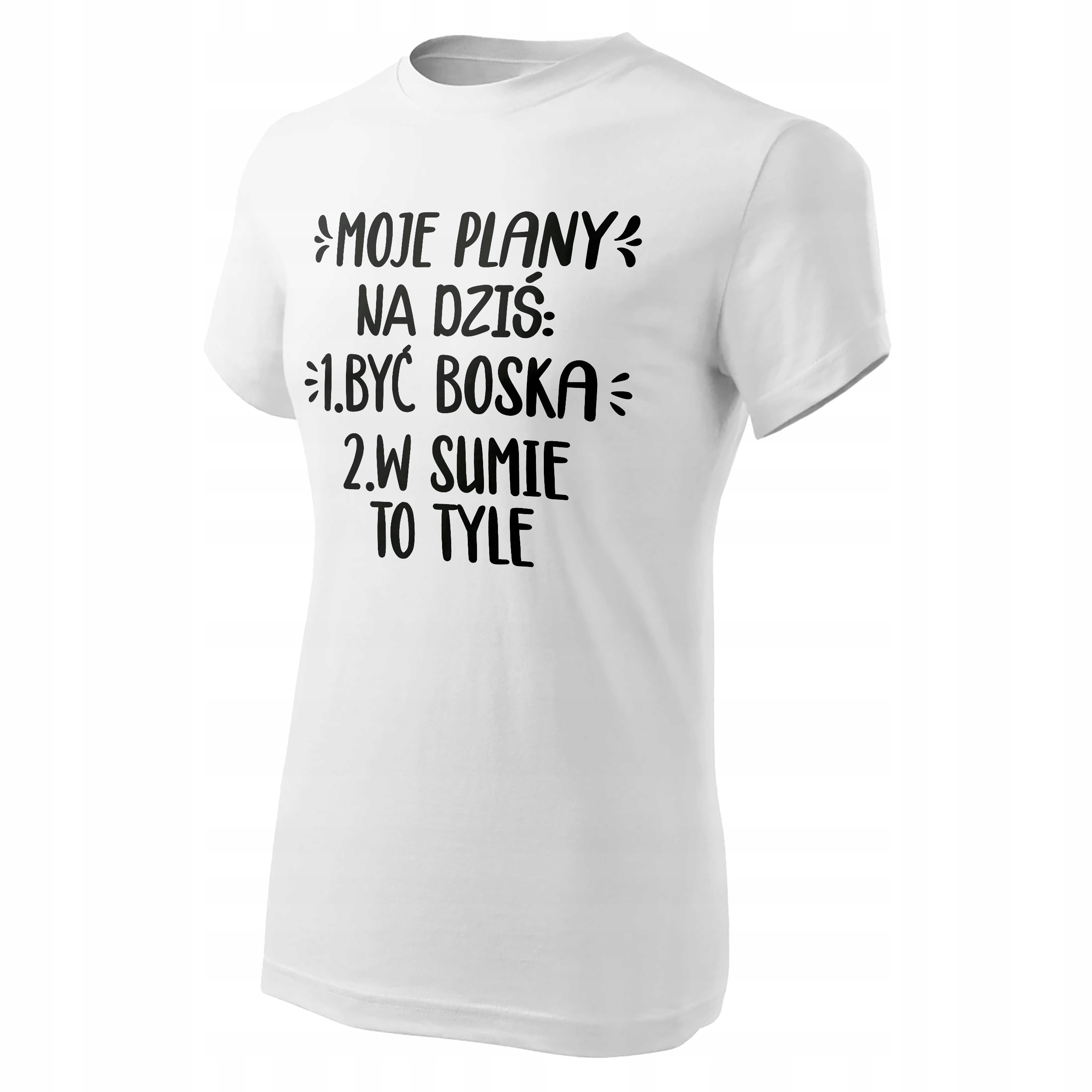 Koszulka Damska T-shirt Na Dzień Kobiet Prezent Moje Plany Na Dziś