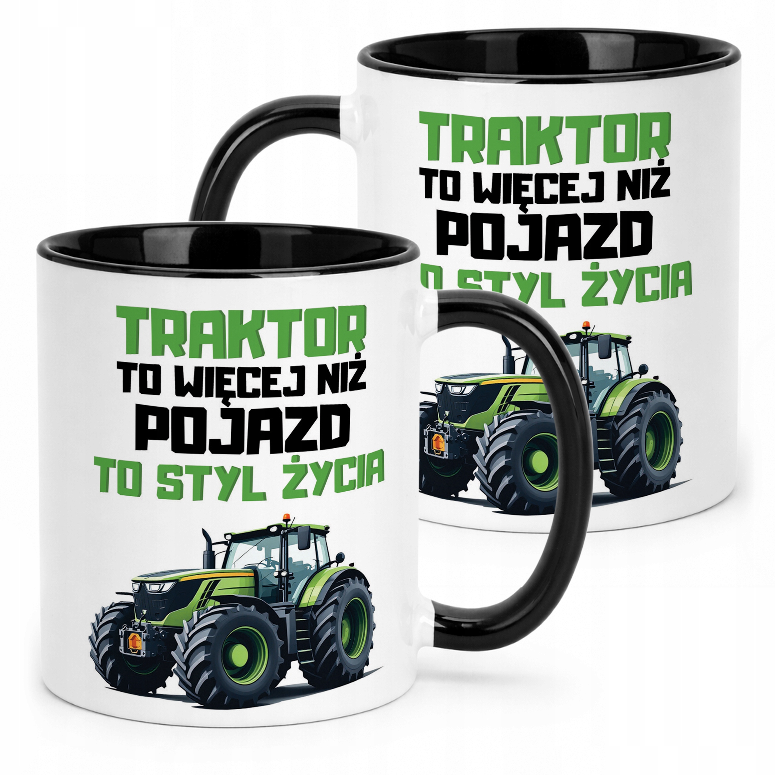 Kubek Czarny Rolnik Dla Rolnika Traktor Zabawny Prezent Upominek