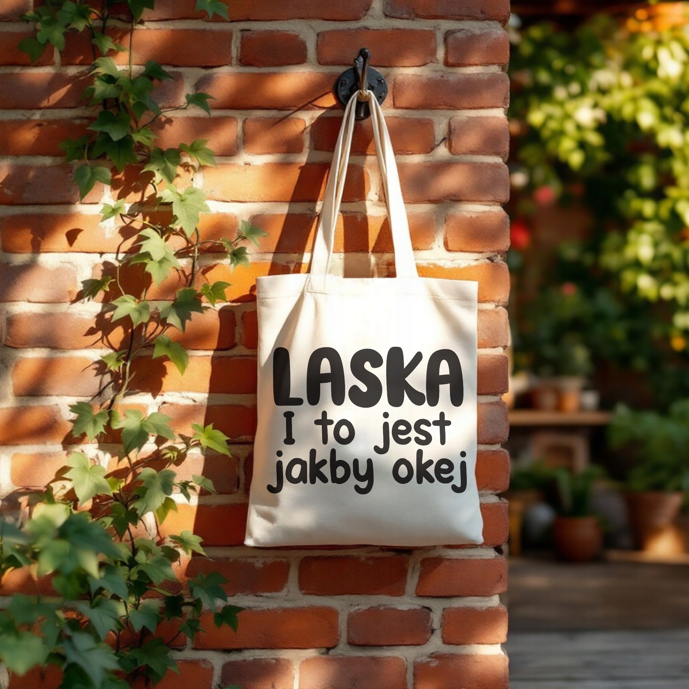 Torba bawełniana na zakupy Laska I To Jest Jakby Okej Zabawny Prezent