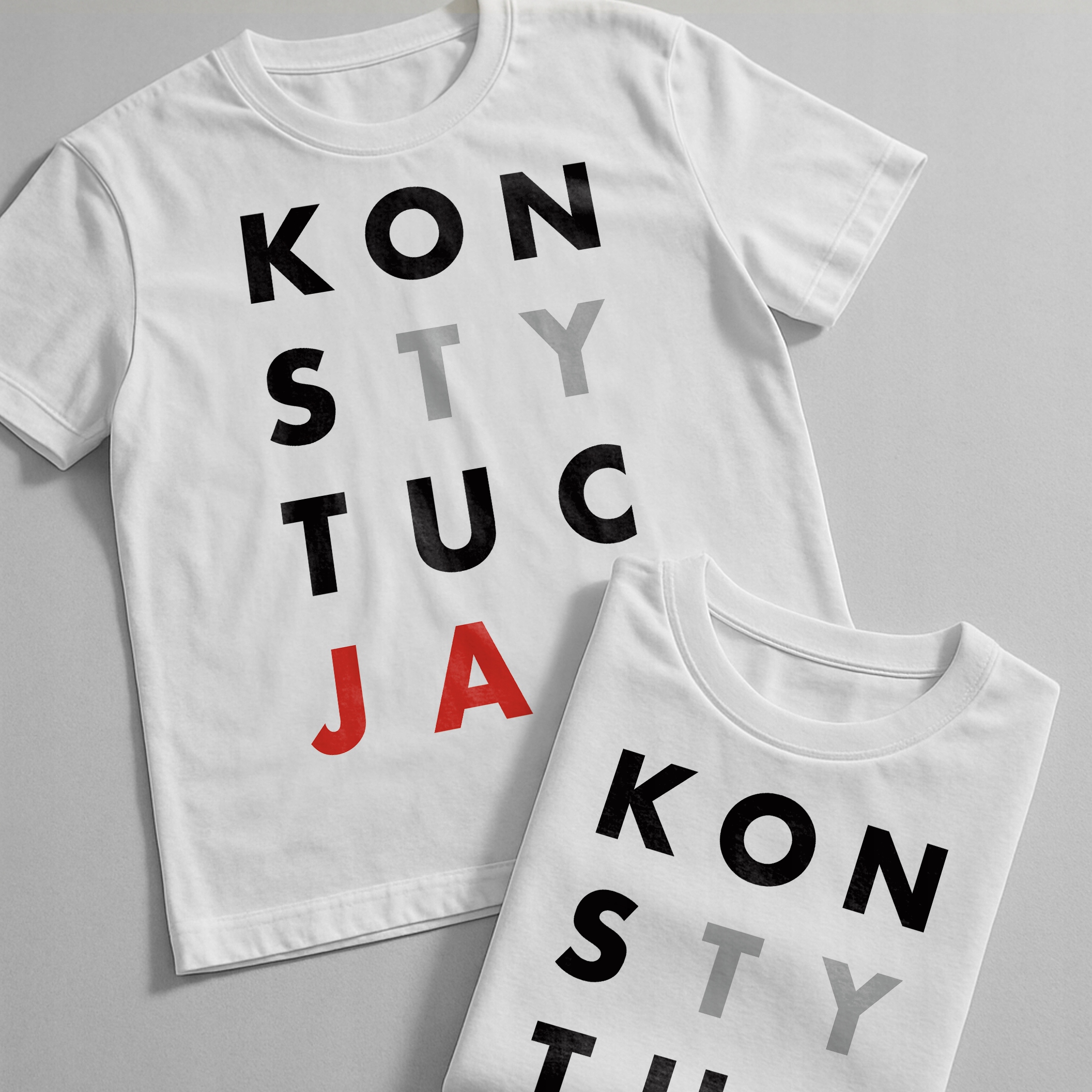 Koszulka biała męska Konstytucja Zabawny Prezent Upominek r. 3XL
