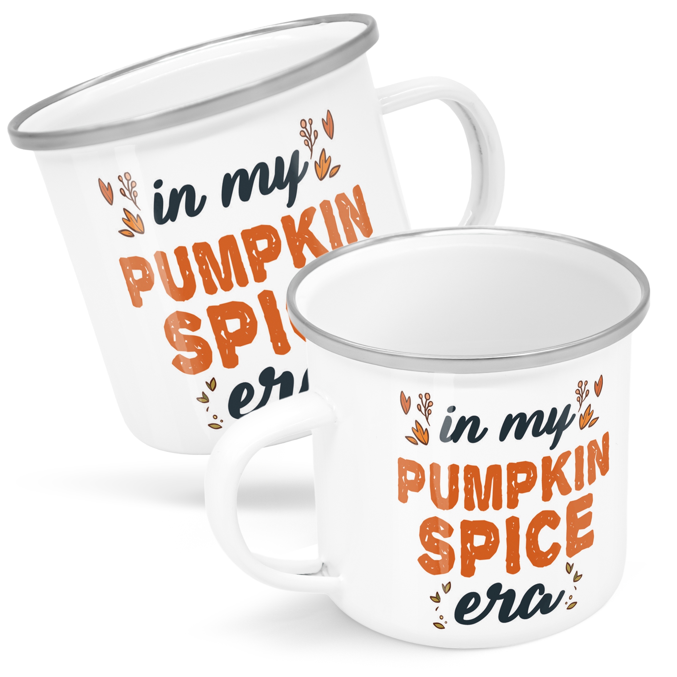Emaliowany Kubek Garnuszek Jesienny Jesień In My Pumpkin Spice Era