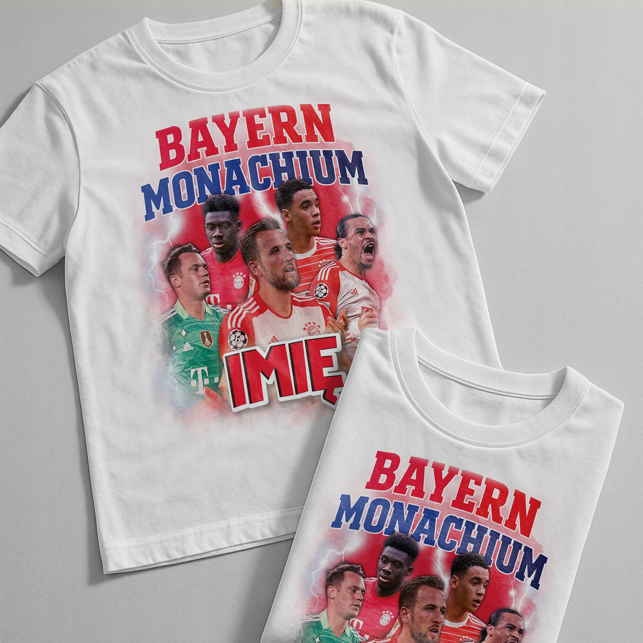 Koszulka personalizowana biała dziecięca Bayern Monachium