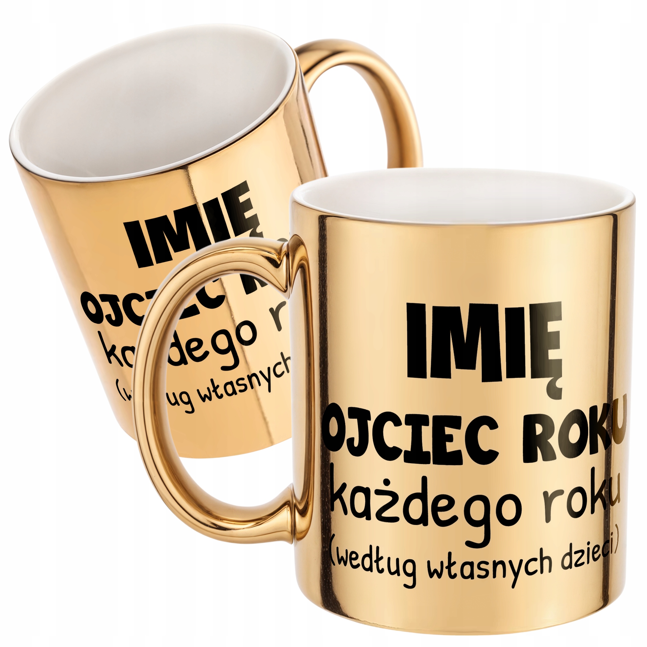 Złoty Kubek Personalizowany Dzień Ojca Ojciec Roku Każdego Roku