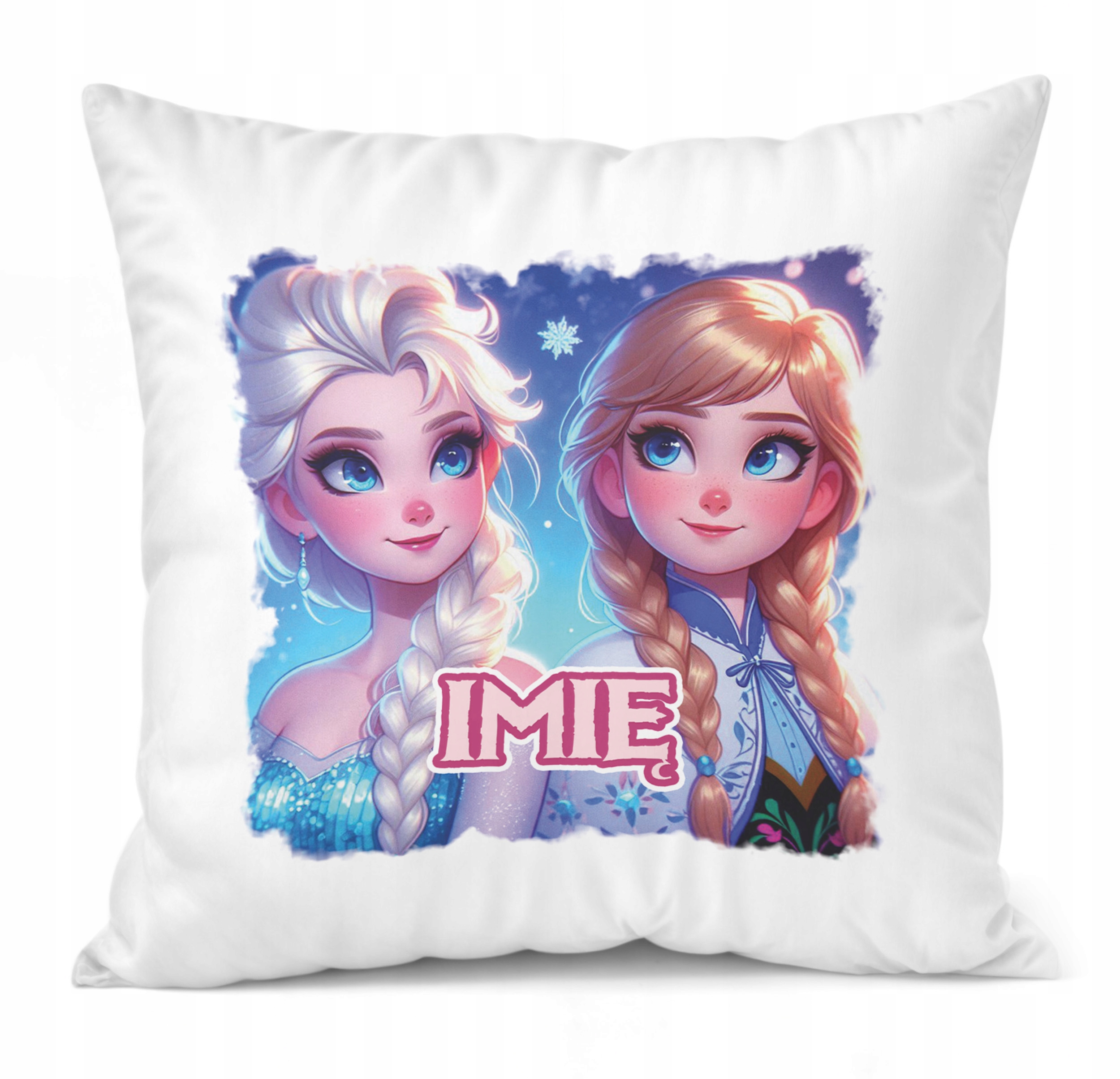 Zestaw Personalizowany Kubek + Poduszka 38×38 cm Kraina Lodu Dla Dzieci