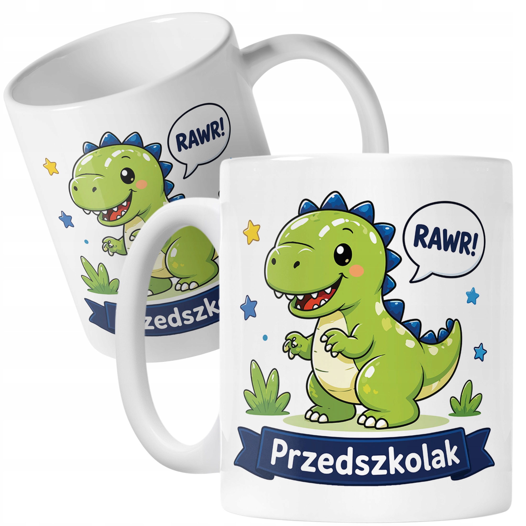Biały Kubek z nadrukiem Przedszkolak Szkoła Dla Dzieci Prezent