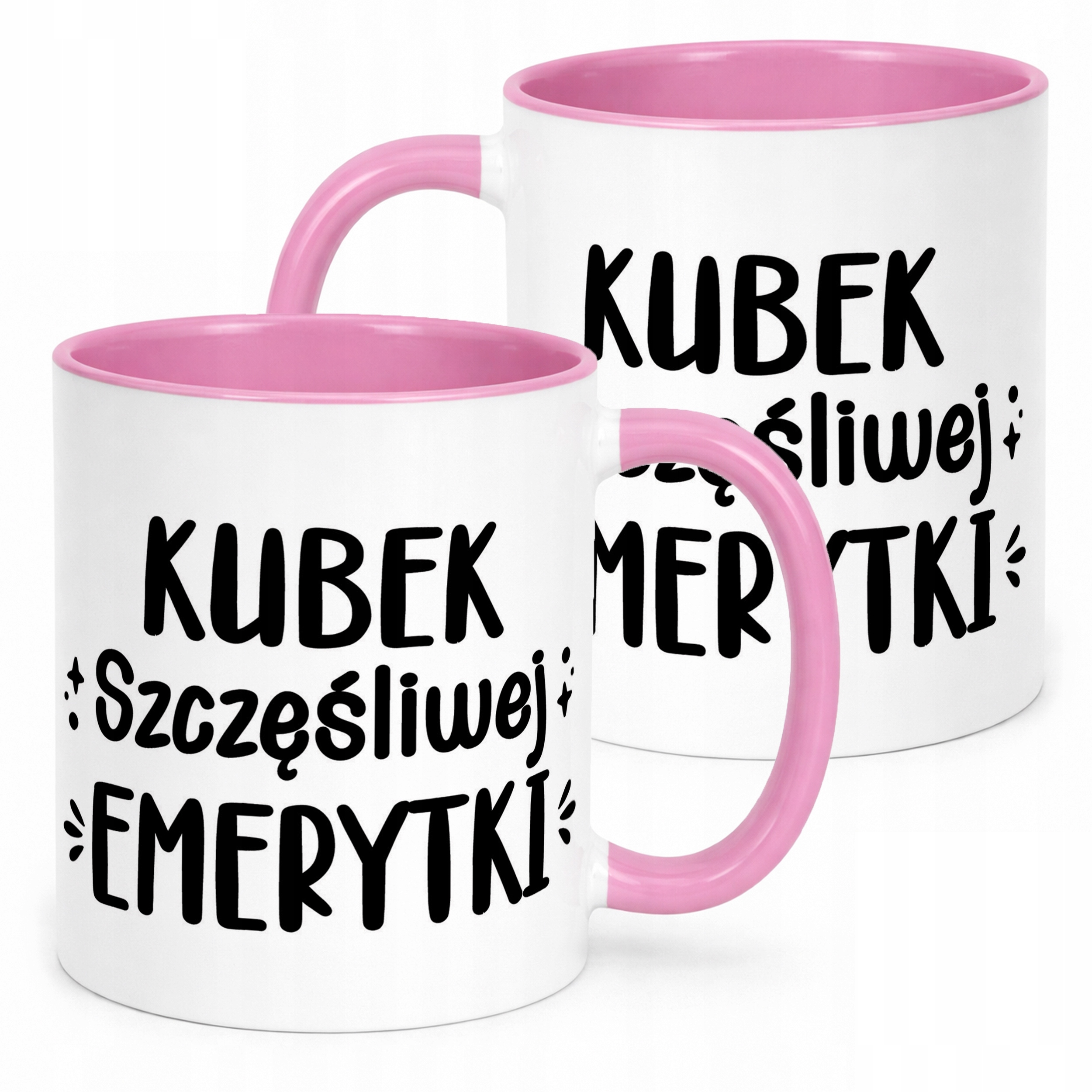 Kubek Różowy z okazji Emerytury Dla Emerytki Prezent Upominek