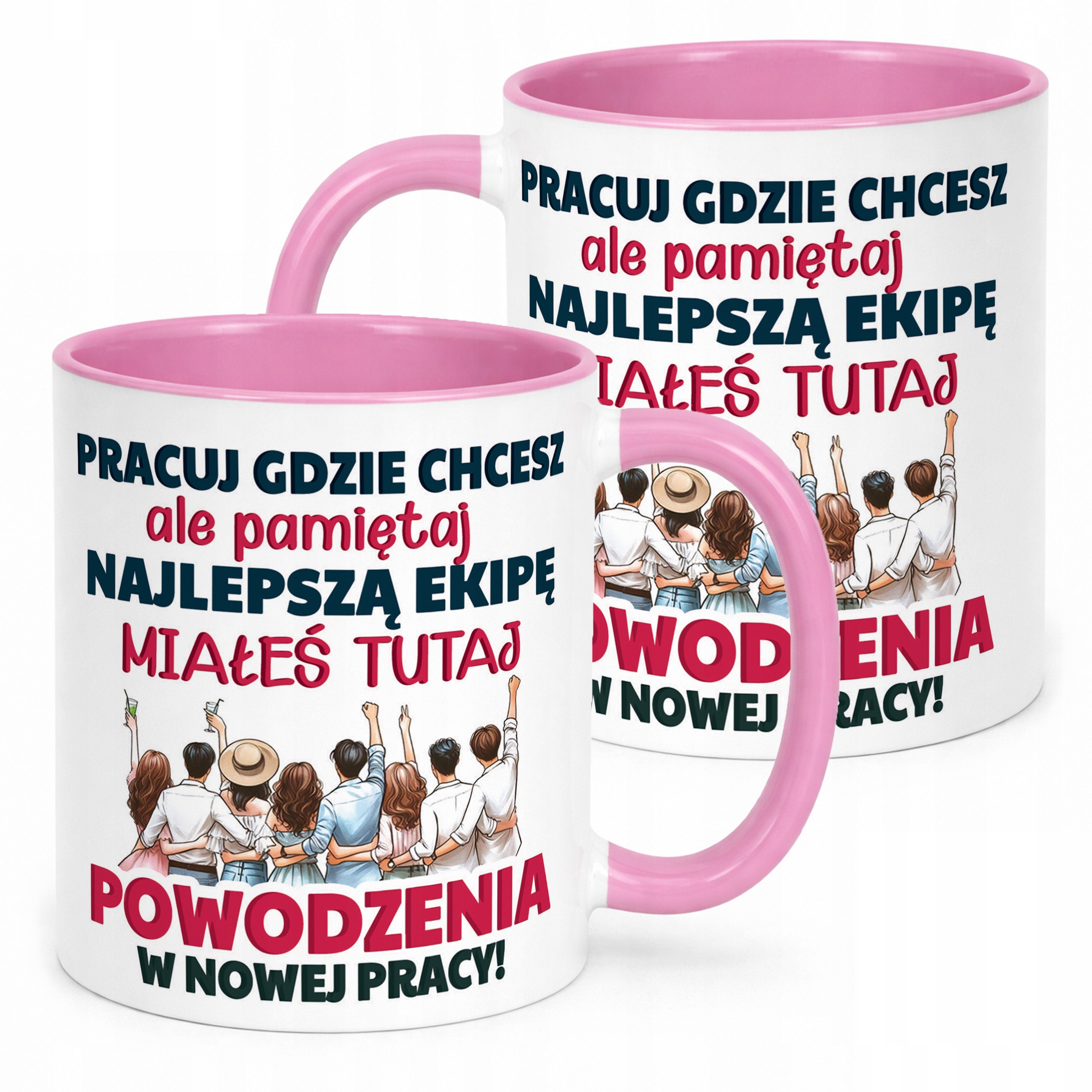 Kubek Różowy Pożeganie Odejście z Pracy Dla Kolegi Koleżanki Prezent
