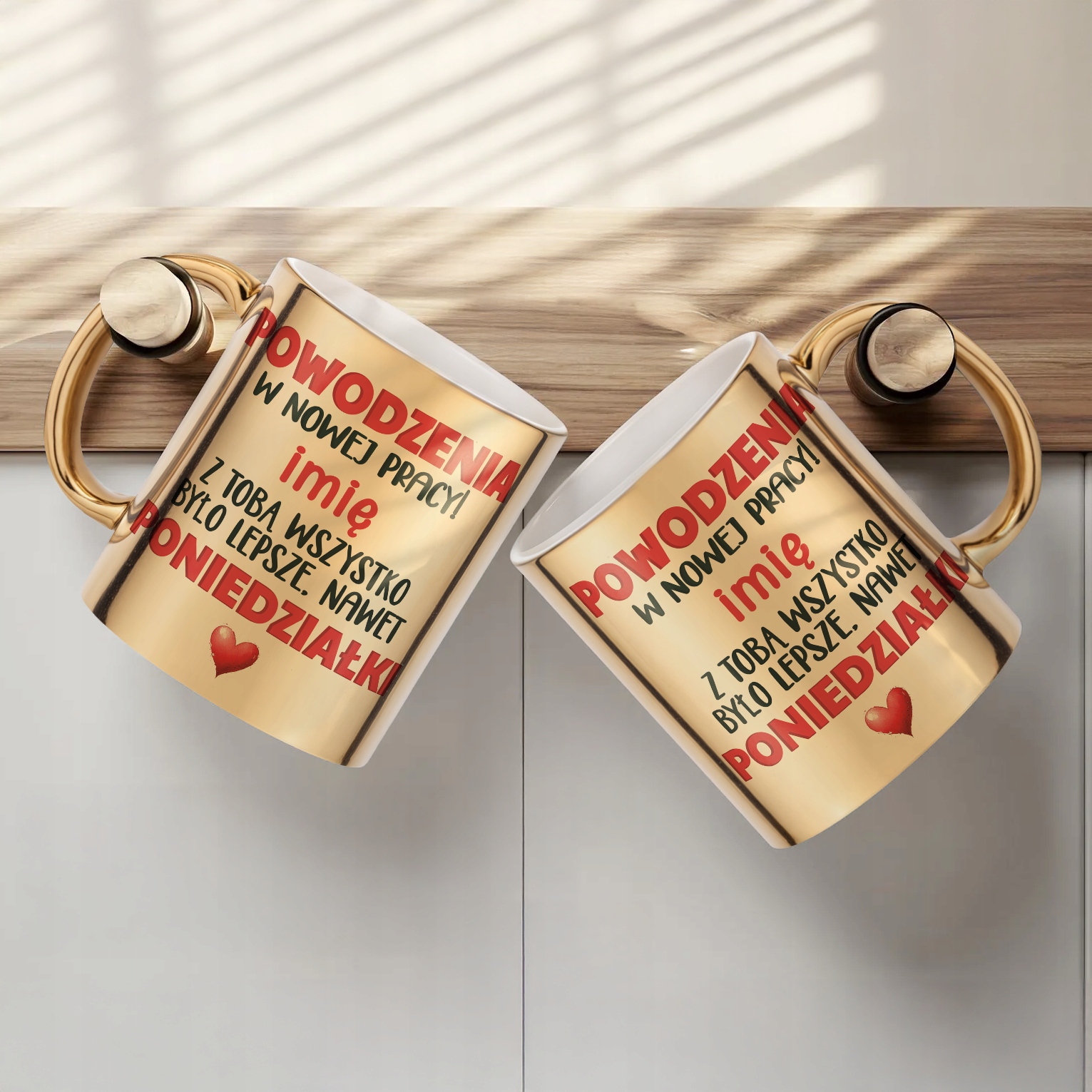 Złoty Kubek ceramiczny Personalizowany Pożeganie Odejście z Pracy Prezent