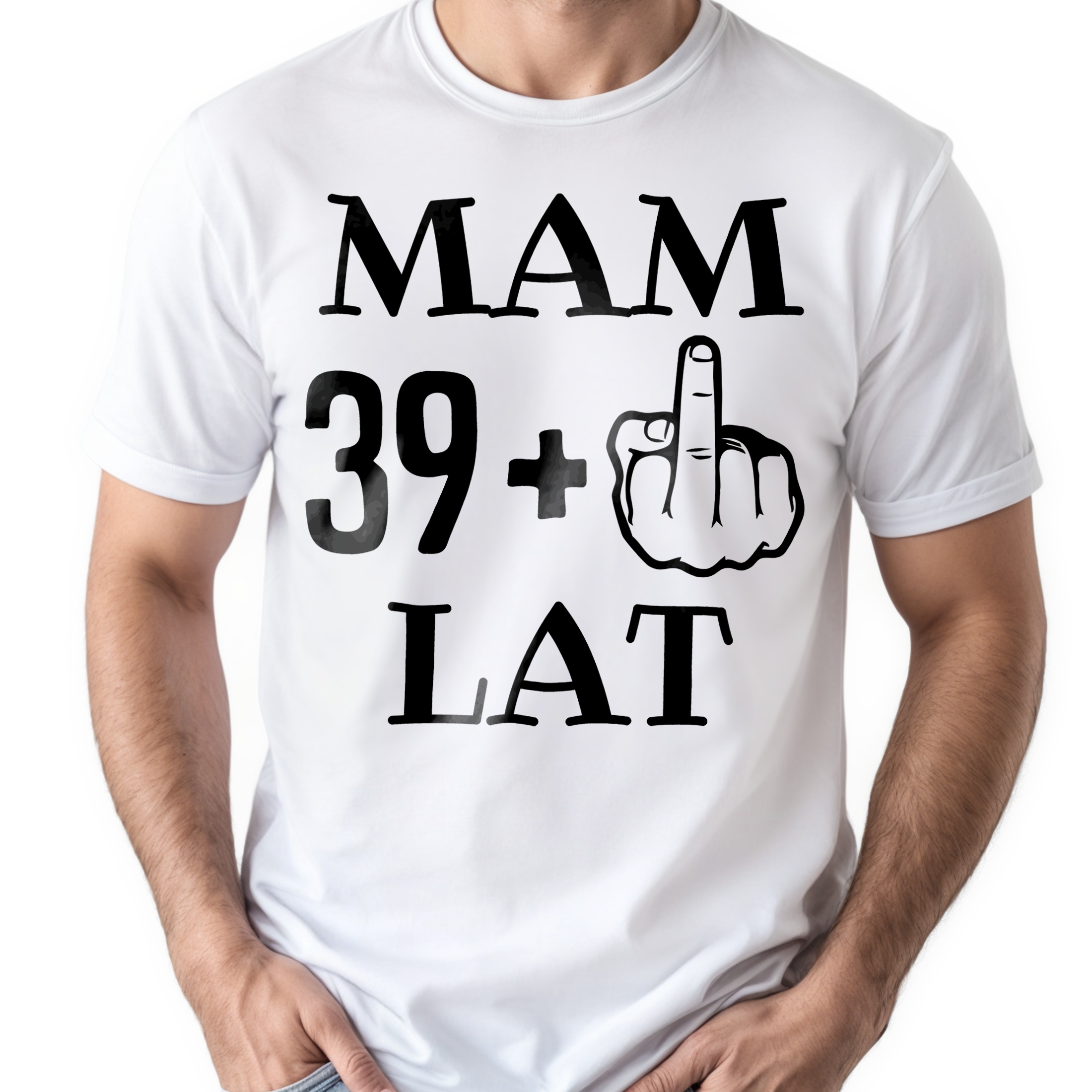 Koszulka biała męska Mam 40 Urodziny Prezent Upominek r. 3XL