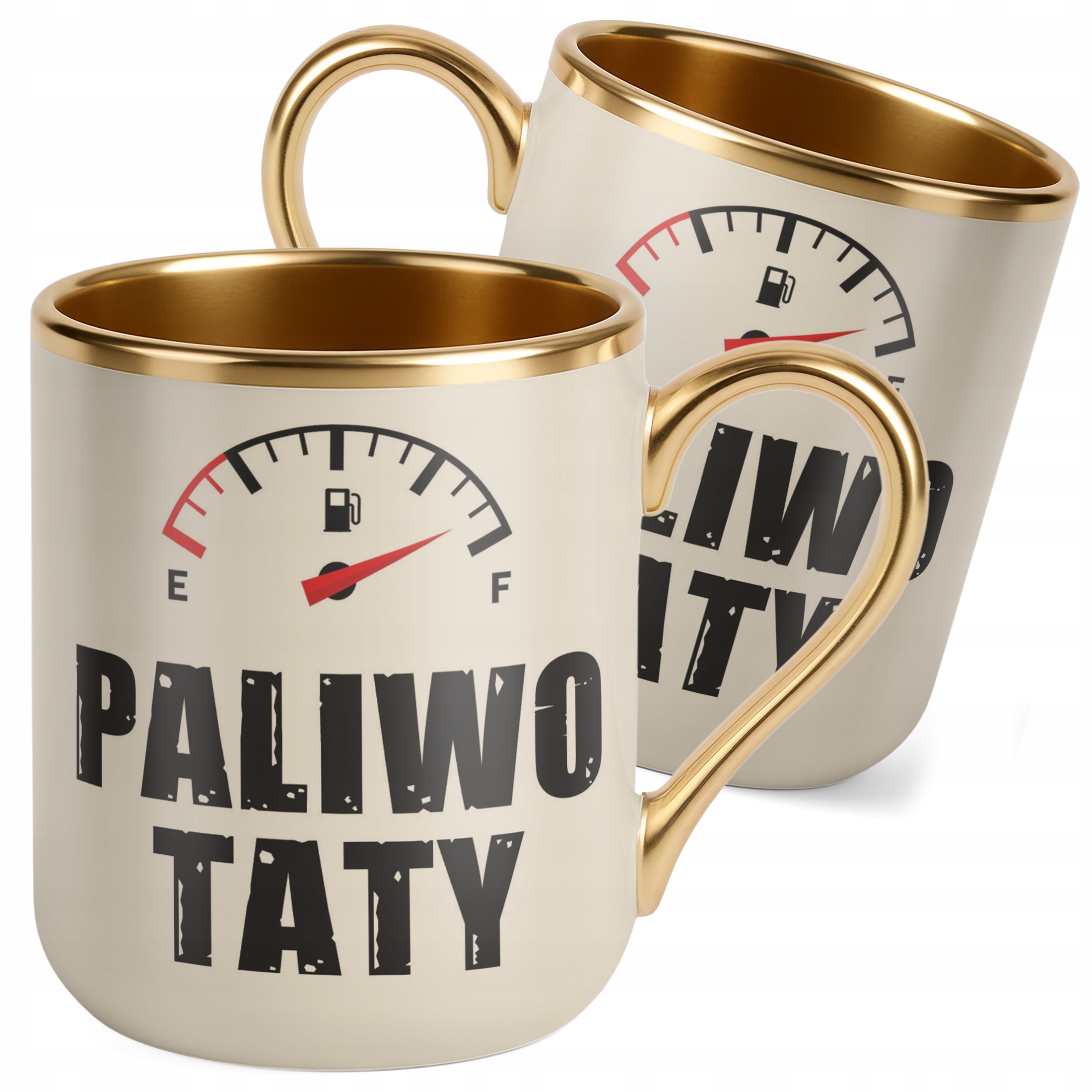 Kubek Premium Złoty Ecru Dzień Ojca Dla Taty Paliwo Taty Prezent