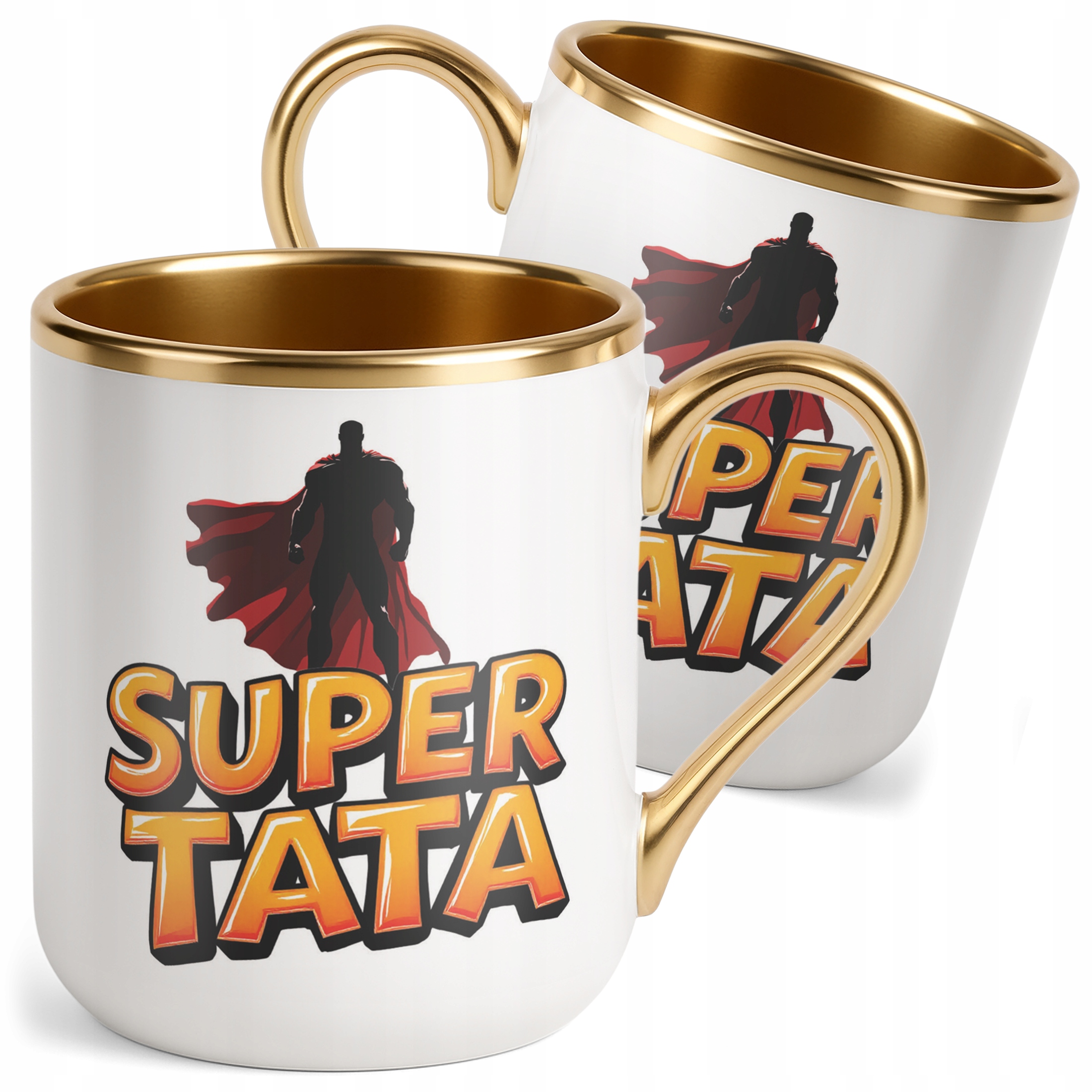 Kubek Premium Złoty Dzień Ojca Dla Taty Super Tata Prezent