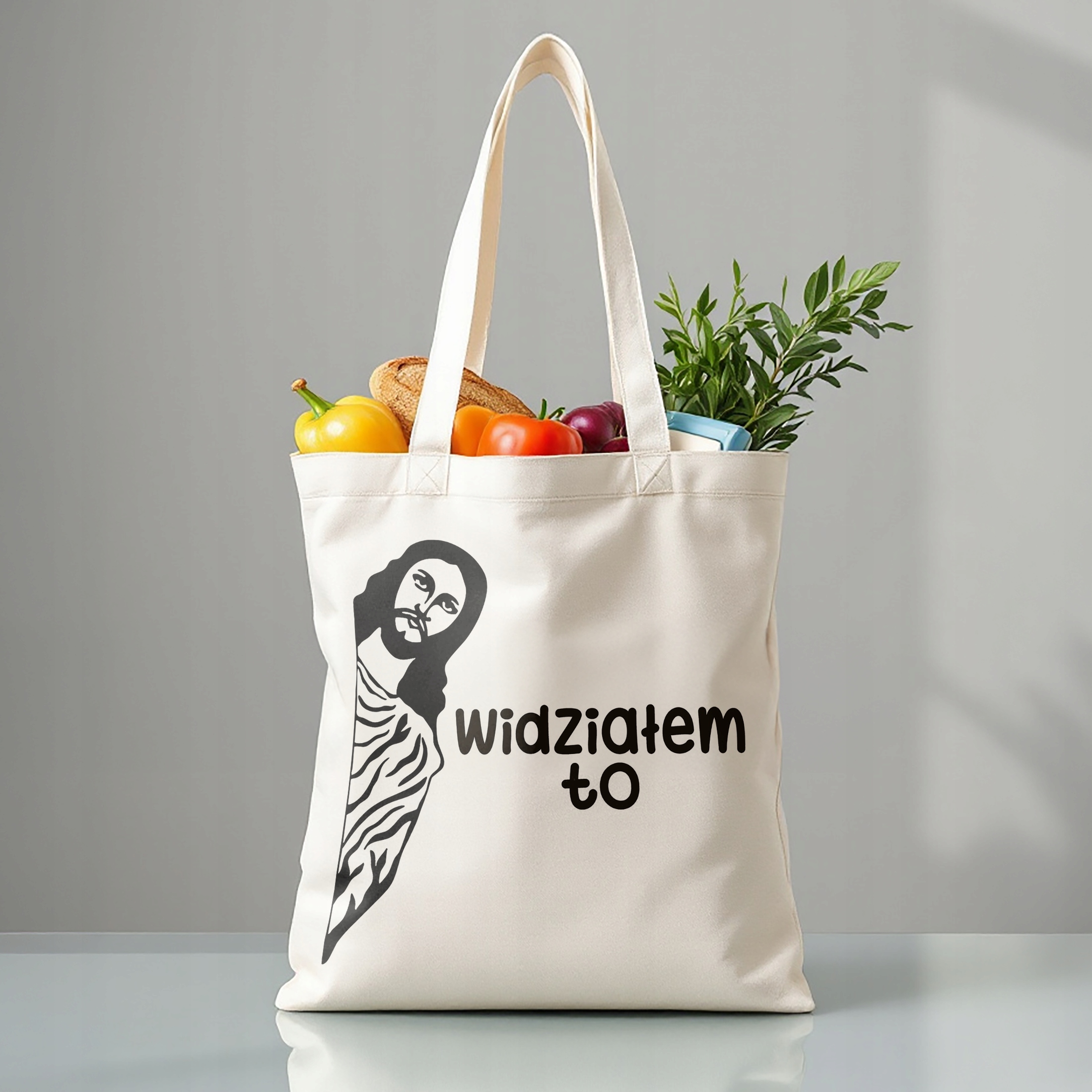Torba bawełniana premium Widziałem To Jezus Zabawny Prezent