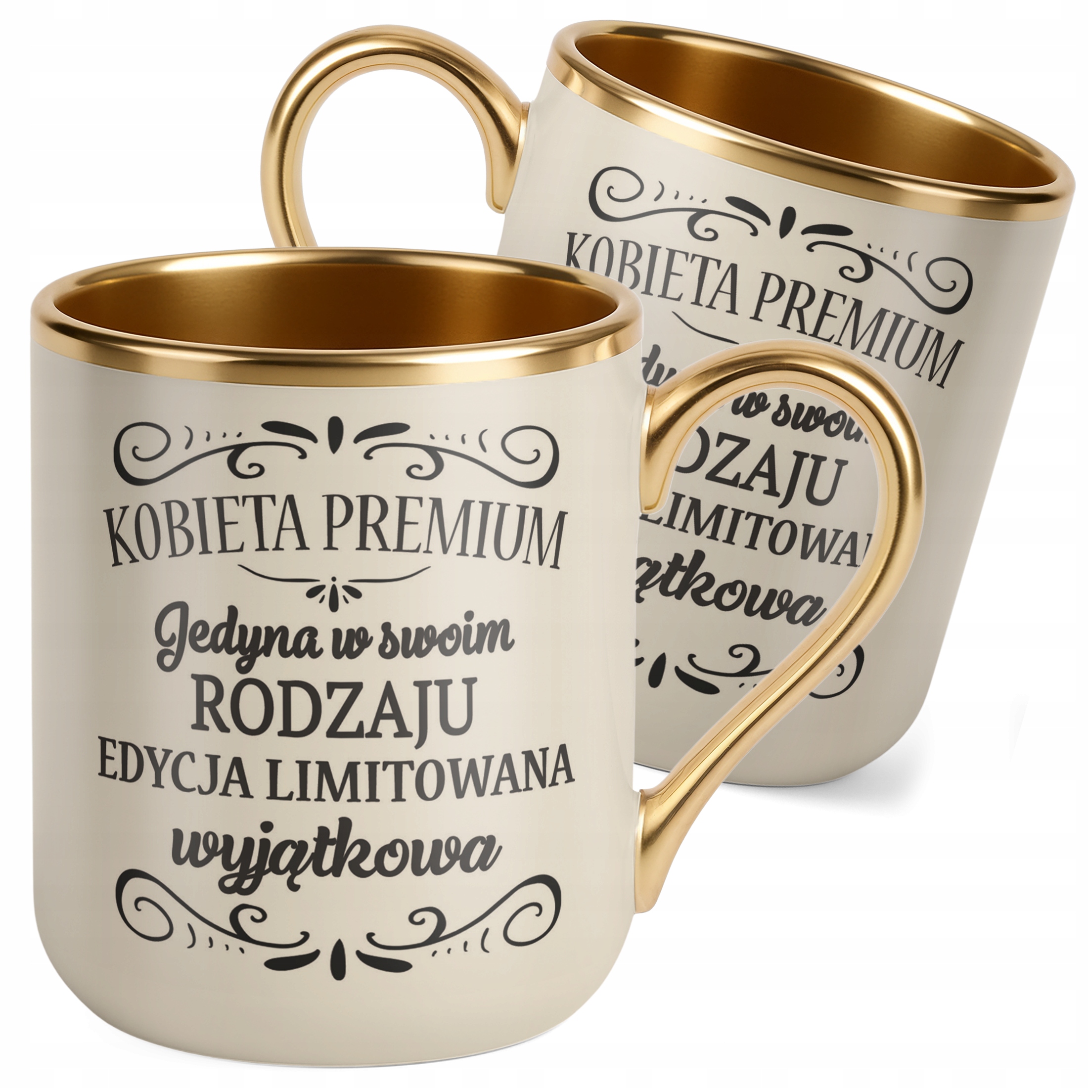 Kubek Premium Złoty Ecru Dzień Kobiet Zabawny Prezent Upominek Dla Kobiety